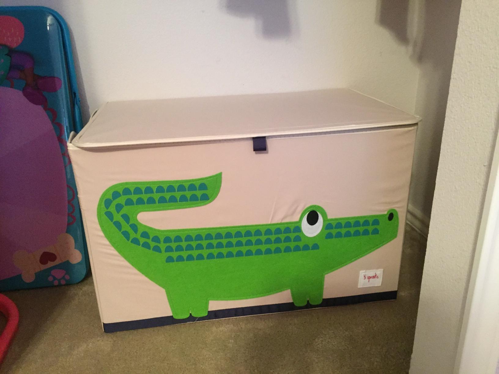 3 Sprouts Large Toy Chest, Lid and Handles, Collapsible Bin, Bear customer photo 1