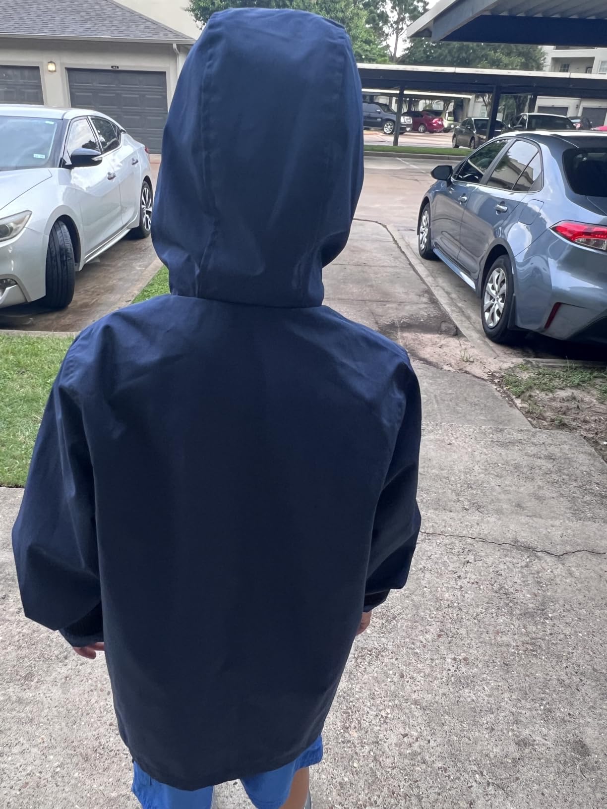 Hiheart Boys Girls Waterproof Hooded Jackets Cotton Lined Rain Jackets customer photo 2