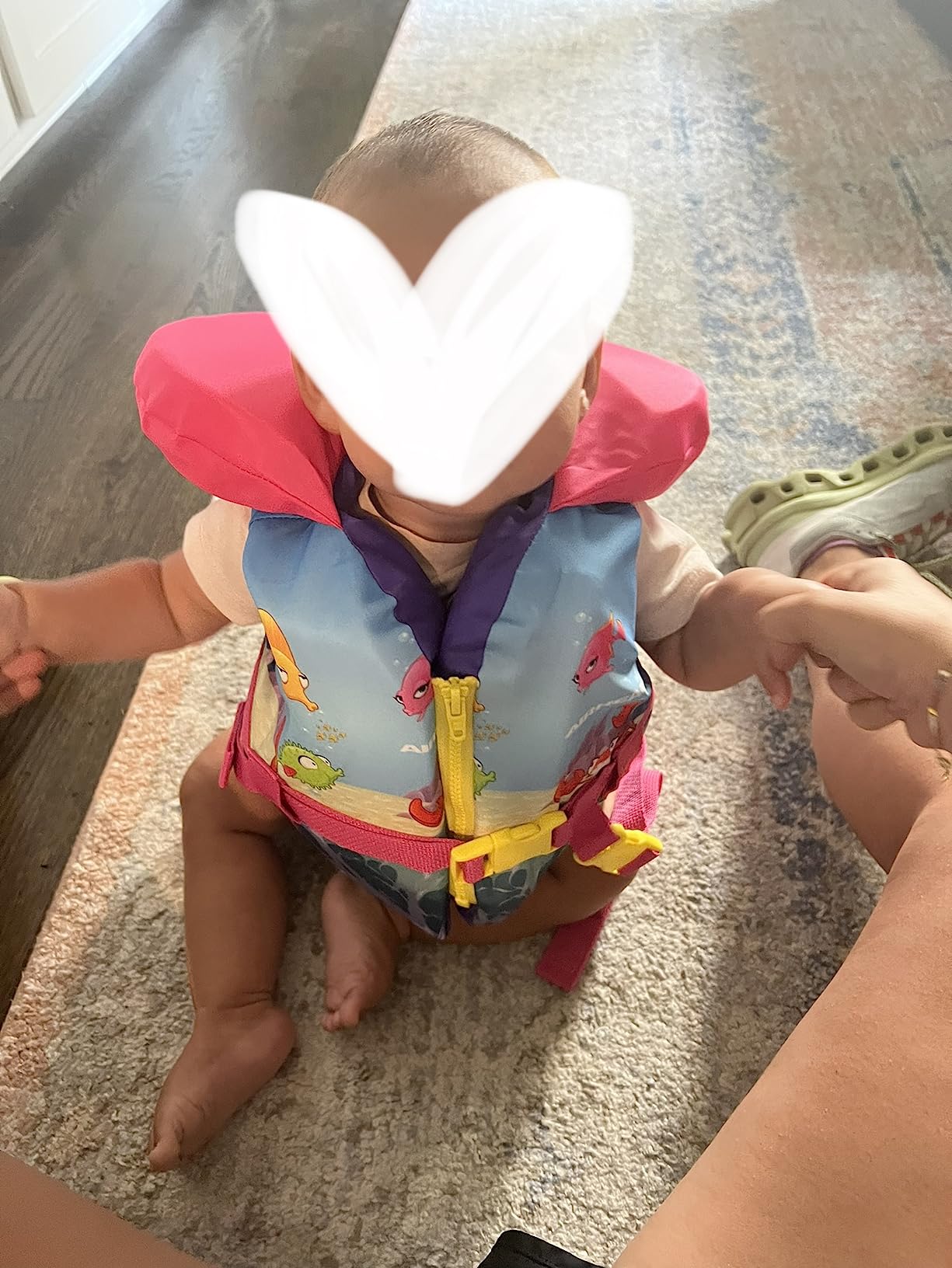 Airhead Treasure Life Jacket for Kids - USCG Approved Infant & Child Boating Safety PFD for Swimming, Water Play & Family Recreation, Closed-Side Flotation Device customer photo 1