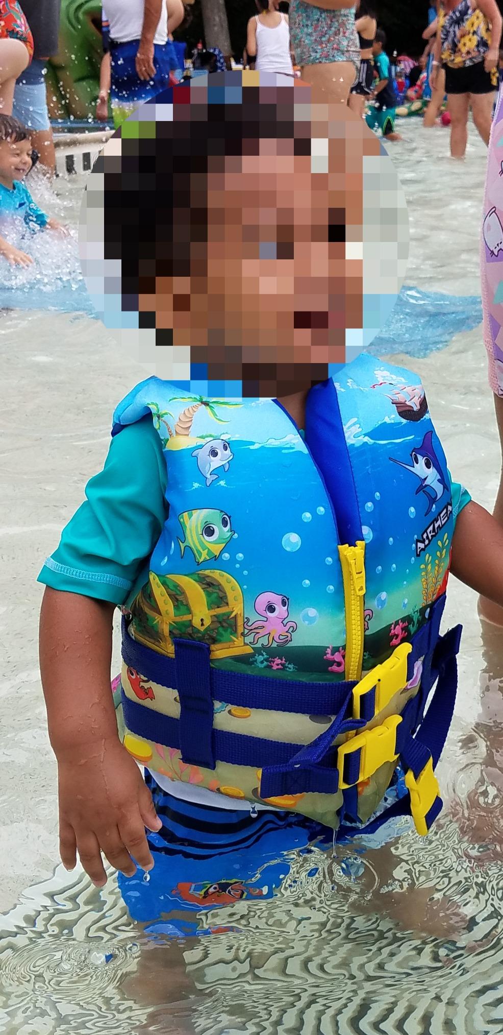Airhead Treasure Life Jacket for Kids - USCG Approved Infant & Child Boating Safety PFD for Swimming, Water Play & Family Recreation, Closed-Side Flotation Device customer photo 2