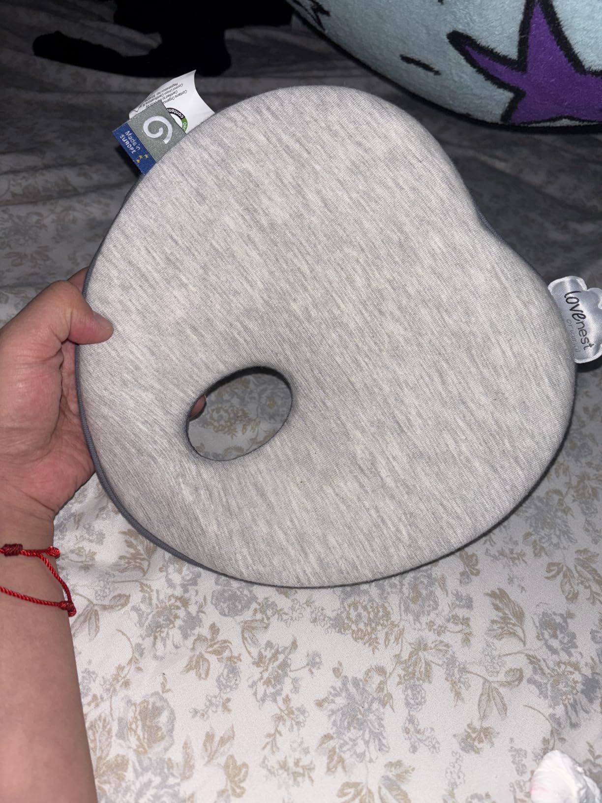 Babymoov Lovenest Baby Head Support, Soft Infant Support for Supervised Awake Time, Stroller & Bouncer Use, Breathable Fabric, Lightweight Newborn Support, Grey customer photo 1