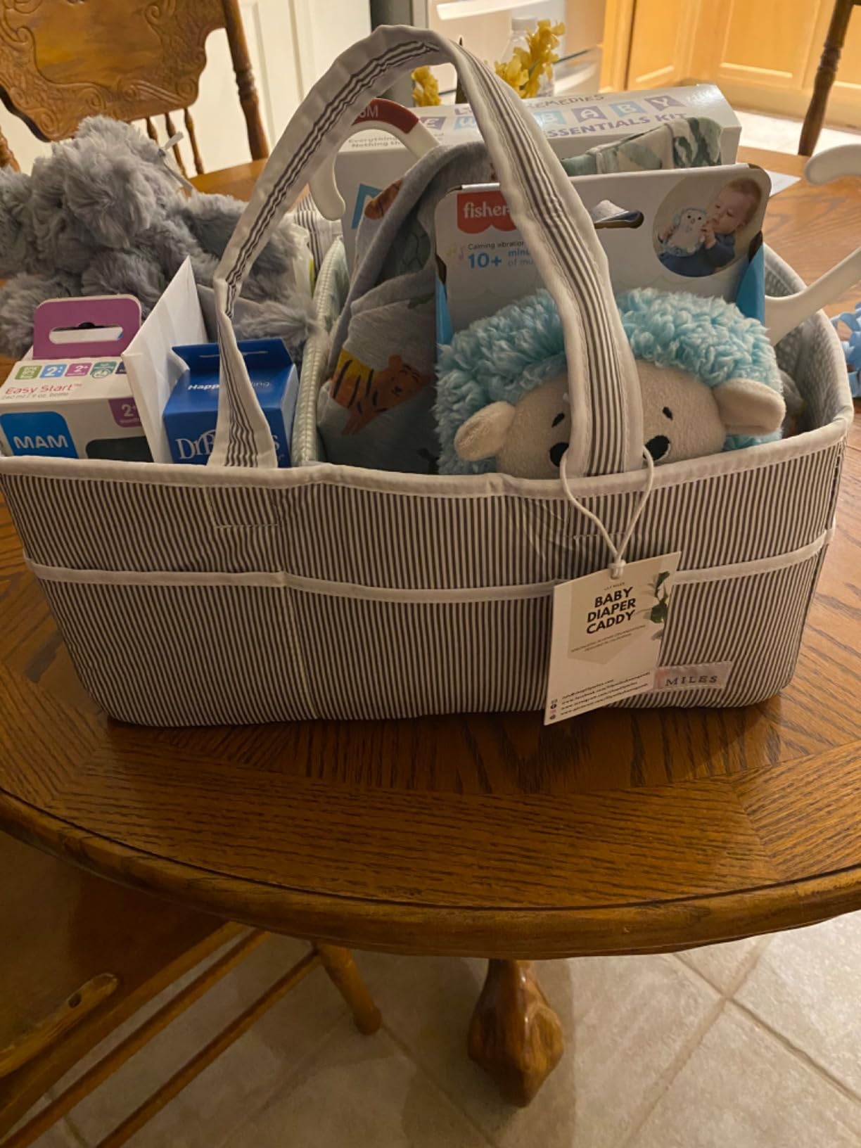 Lily Miles Baby Diaper Caddy Organizer - Large Tote Bag for Newborn essentials Boy or Girl - Baby Shower Basket - Nursery Must Haves - Registry Favorites - Newborn Caddie Car Organizer customer photo 1