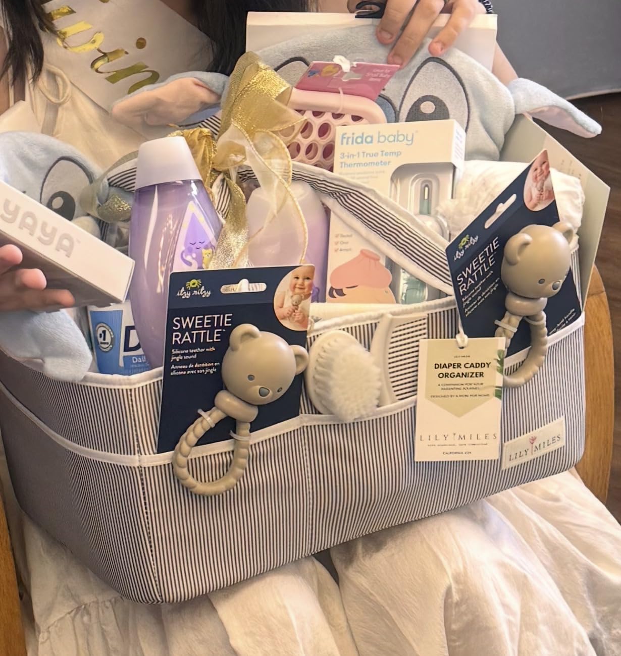 Lily Miles Baby Diaper Caddy Organizer - Large Tote Bag for Newborn essentials Boy or Girl - Baby Shower Basket - Nursery Must Haves - Registry Favorites - Newborn Caddie Car Organizer customer photo 2