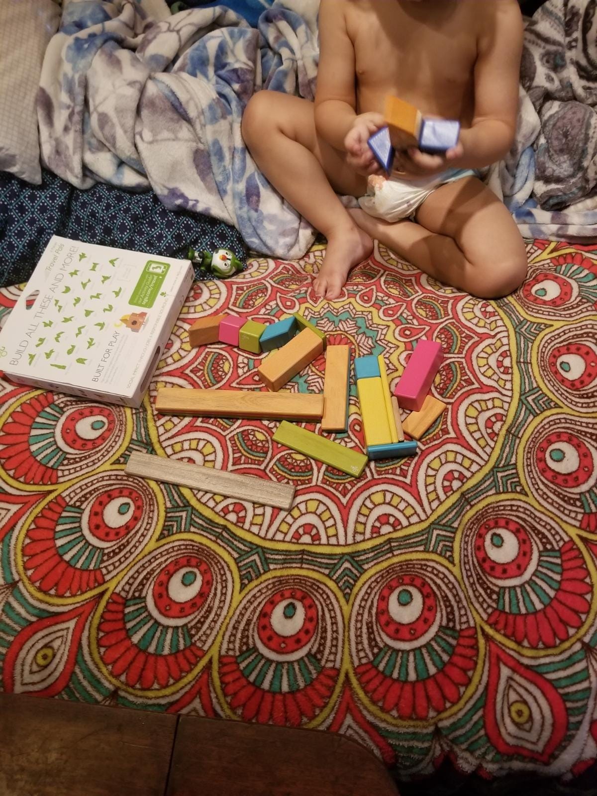 6 Piece Tegu Travel Pal Magnetic Wooden Block Set, Spaceship customer photo 2