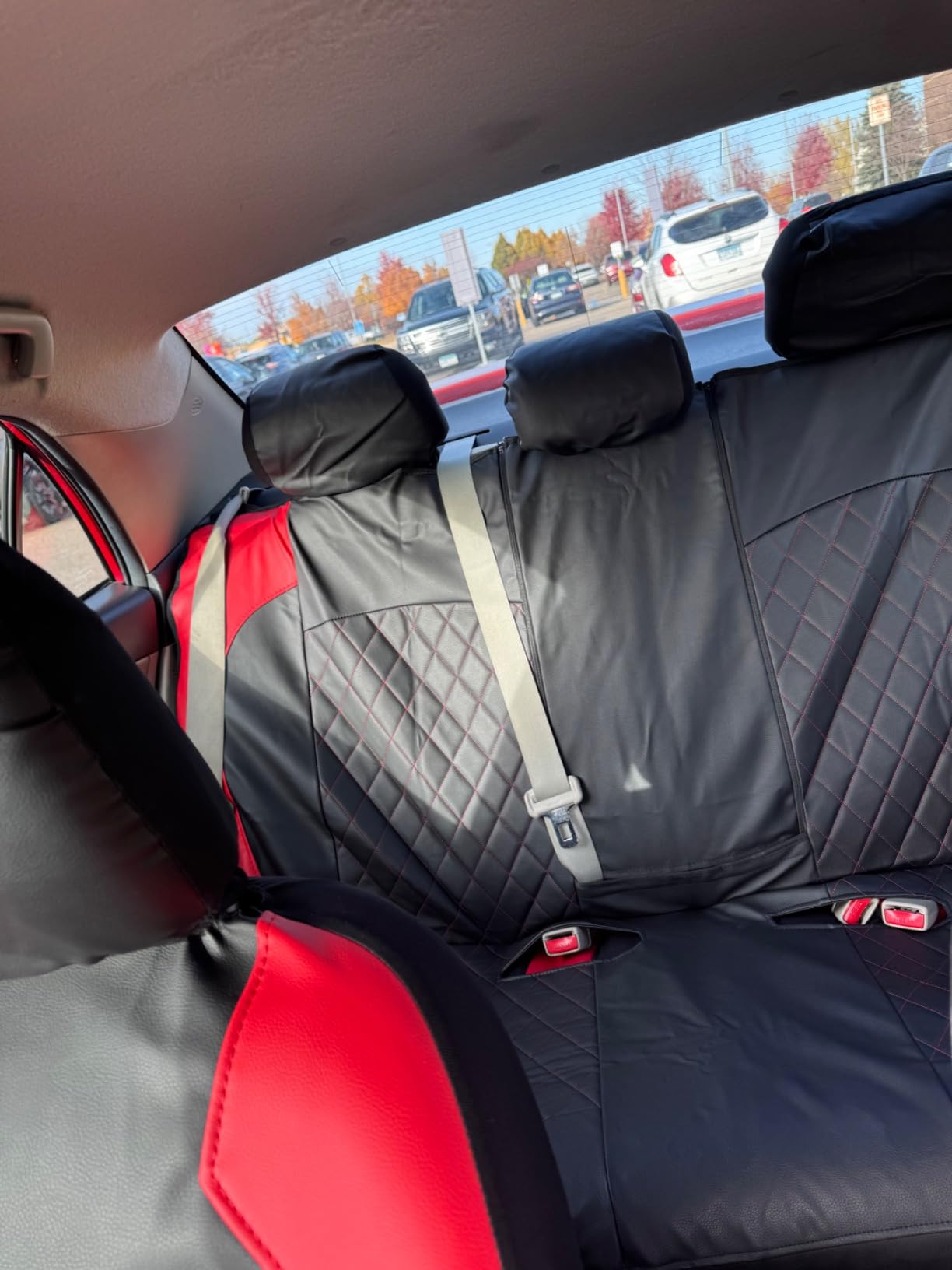 Universal Pu Leather Car Seat Covers Front Seats only, Airbag Compatible, Water-Resistant Durable Premium Vinyl, Fit for 95% Vehicles,Cars,Vans,SUV,Sedans (Luxury 2 PCS All Black) customer photo 1