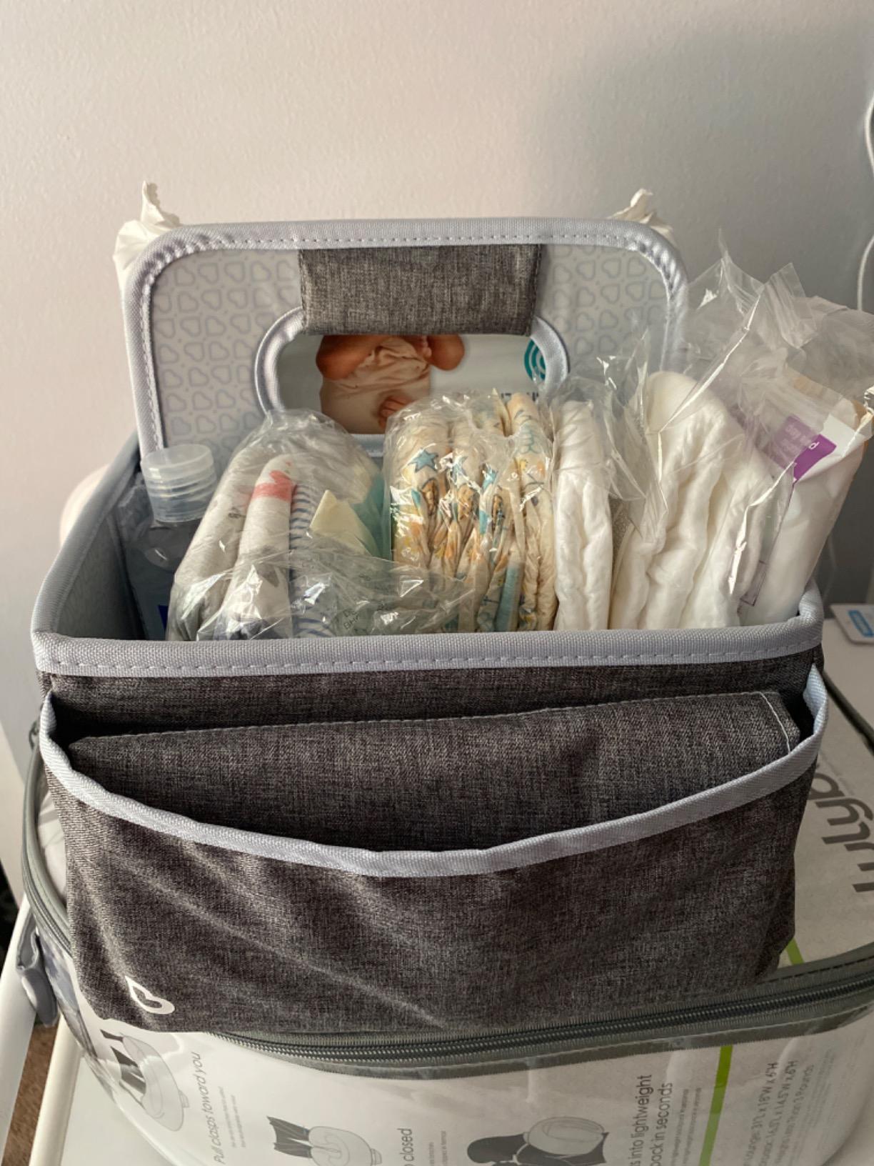 Munchkin® Portable Diaper Caddy Organizer, Grey customer photo 2