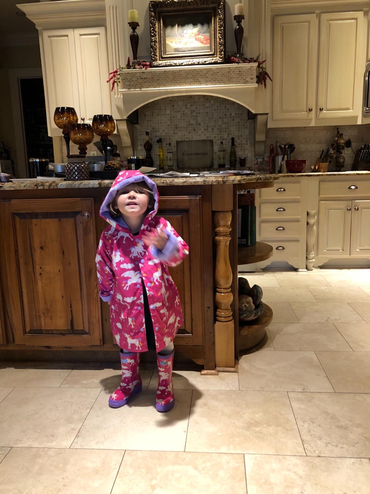 Hatley Girls' Button-up Printed Rain Jacket customer photo 2