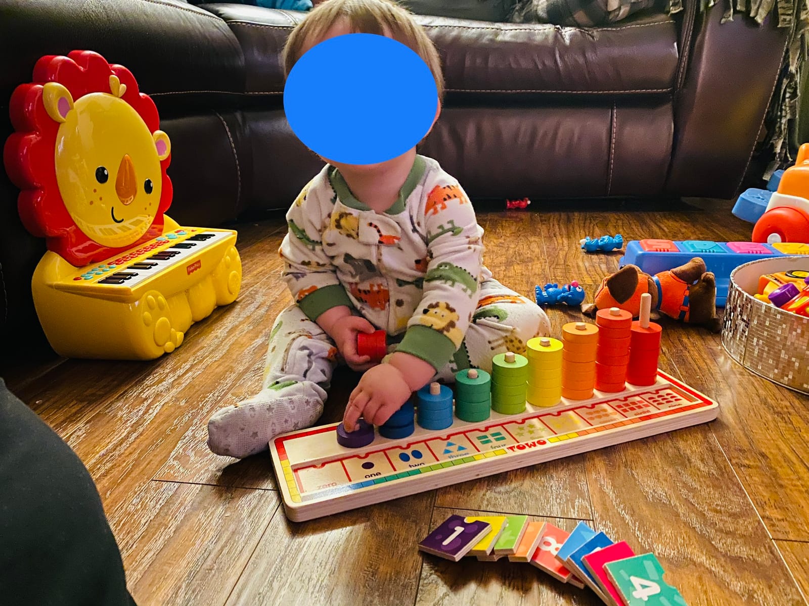 TOWO Wooden Stacking Rings Toy, Caterpillar Counting Ring Stacker customer photo 1