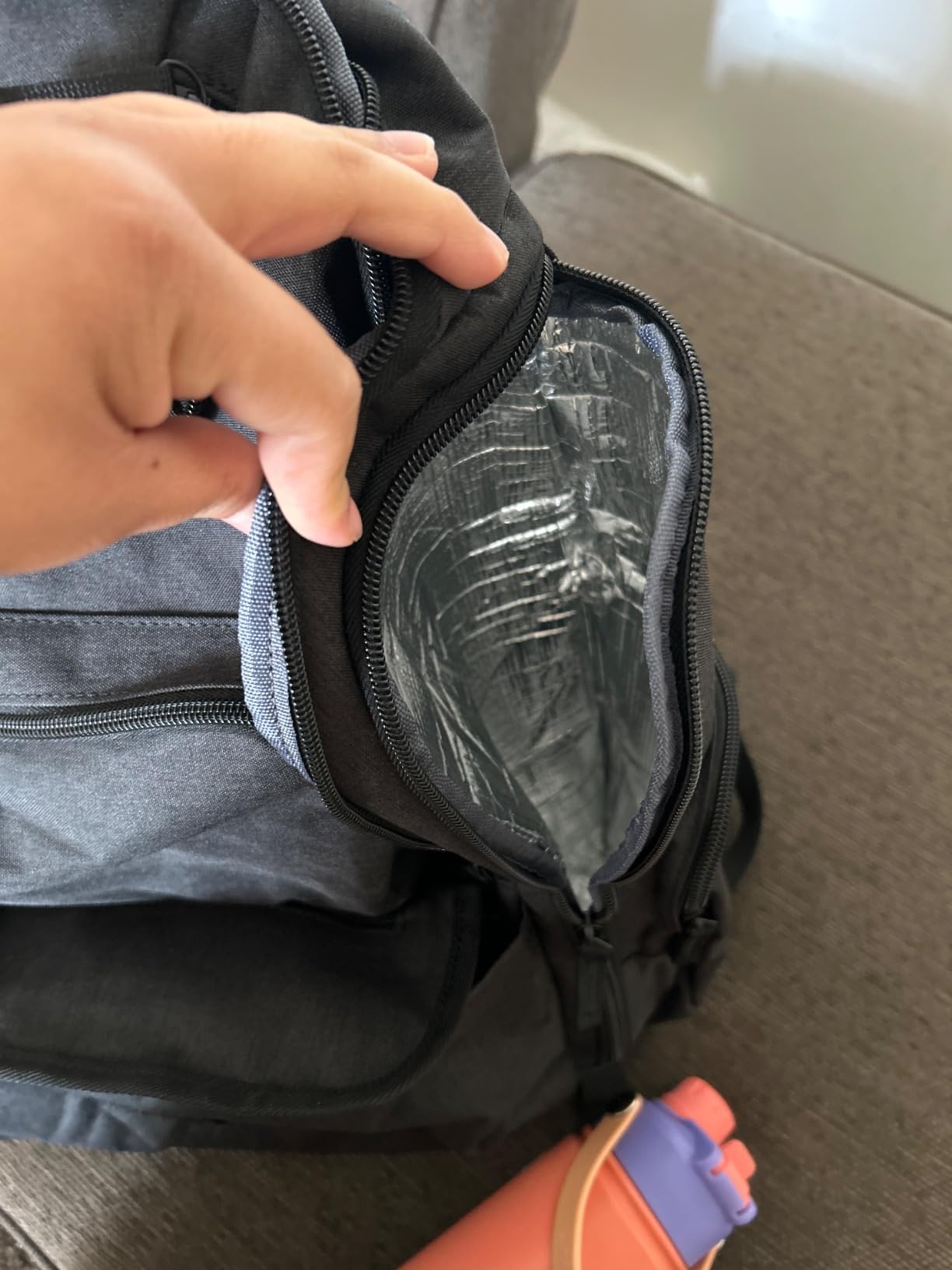 Mancro Diaper Bag Backpack, Dad Diaper Bag with 2 Side Insulated Pockets | Multifunctional Water Resistant Diaper Backpack for Men Women with Stroller Straps, Travel Baby Bag Backpack, Black customer photo 1