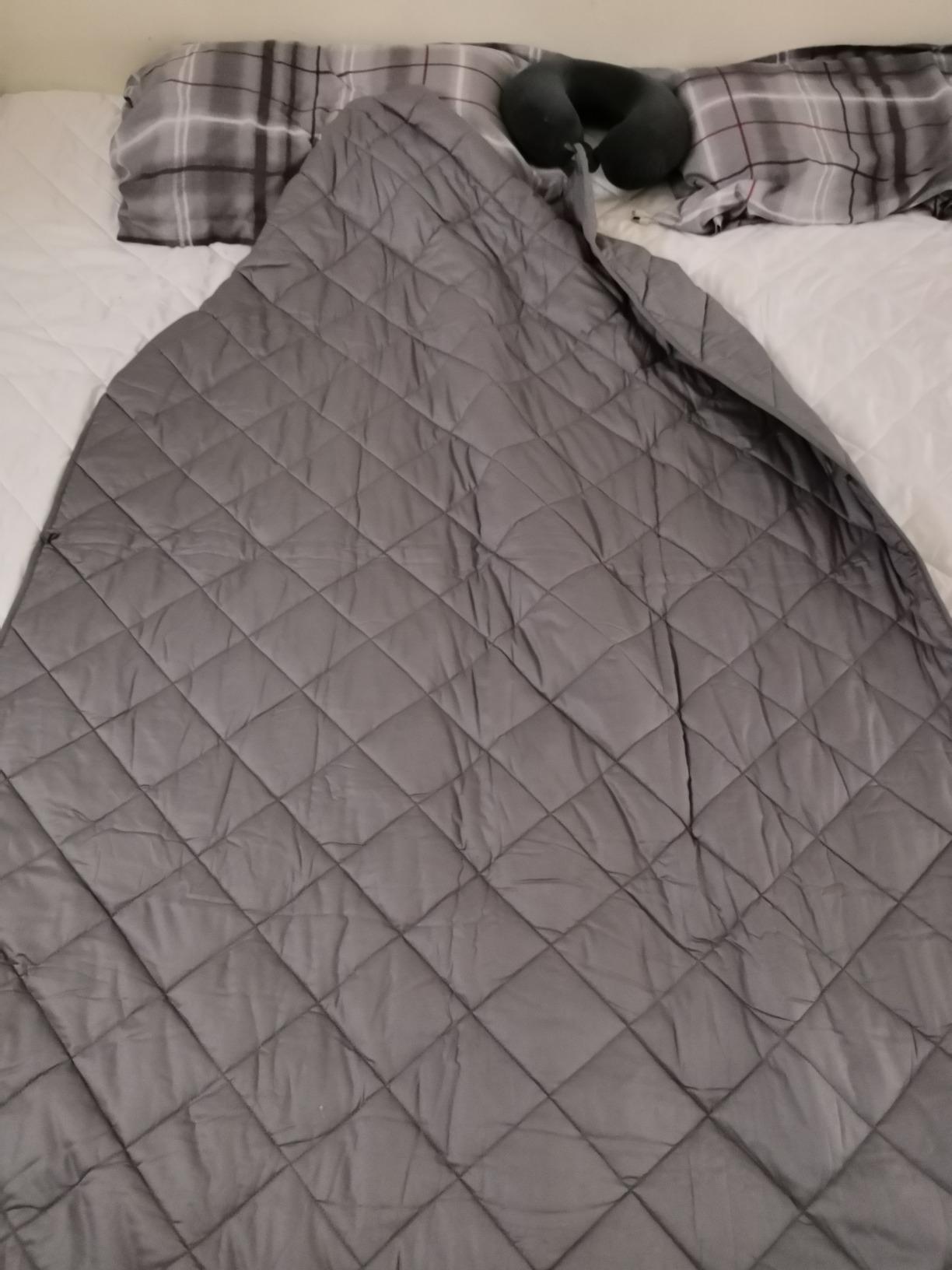 ZZZhen Weighted Blanket - High Breath - 60''80'' 20LBs - Quality Heavy Blankets - Sleeping for Adult, Durable Quilts Grey, 60''80'' 20LB customer photo 2