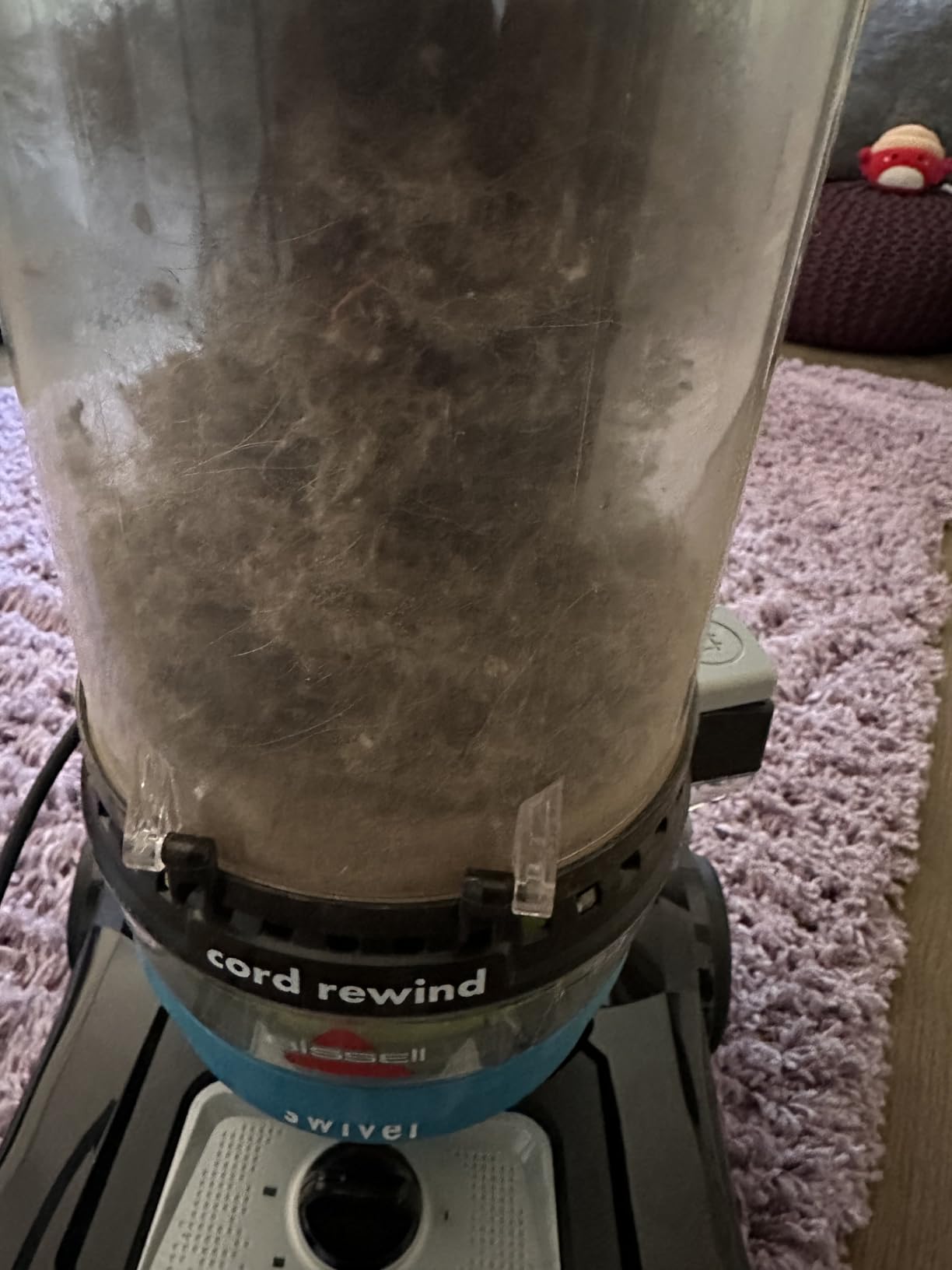 Bissell 2254 CleanView Swivel Rewind Pet Upright Bagless Vacuum, Automatic Cord Rewind, Swivel Steering, Powerful Pet Hair Pickup, Specialized Pet Tools, Large Capacity Dirt Tank, Teal customer photo 2