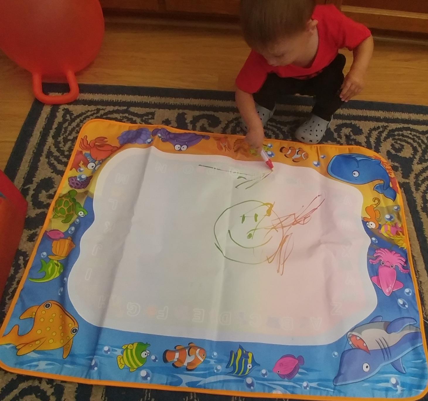 Water Doodle Mat - Kids Color Painting Toy, Gift Set for Toddlers 2-7 customer photo 1