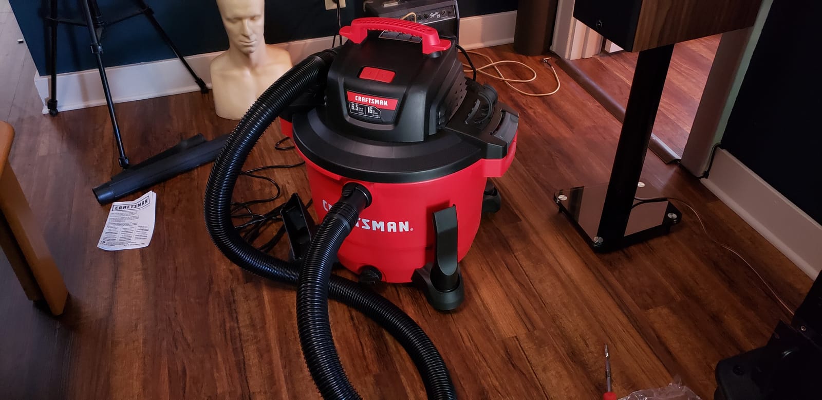 CRAFTSMAN CMXEVBE17595 16 Gallon 6.5 Peak HP Wet Dry Shop Vacuum | Heavy-Duty Wet and Dry Vac with Filter, Dust Bag, Hose and Attachments for Home Projects & Renovations customer photo 2