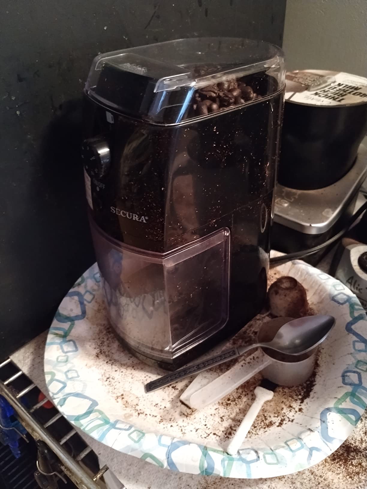 Secura Electric Burr Coffee Grinder Mill, Adjustable Cup Size, 17 Fine to Coarse Grind Size Settings for Drip, Percolator, French Press and Turkish Coffee Makers, Black,12 cups customer photo 2