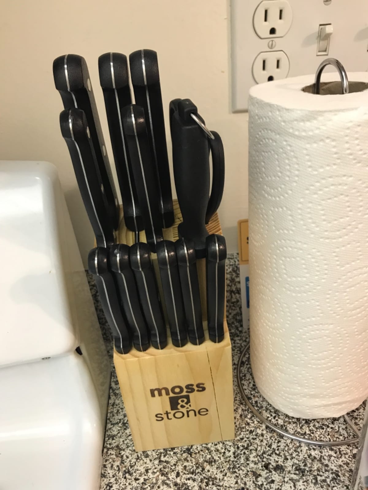 Moss & Stone 14 Pcs Kitchen Knife Set with Block, Stainless Steel customer photo 1