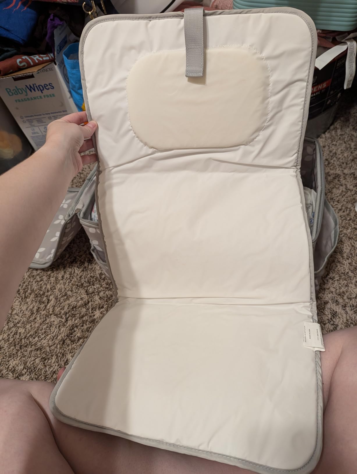Moteph Extra Large Diaper Caddy, Craft, Toy Organizer with Zip-Top Cover with Waterproof Wet/Dry Bag - Perfect for Baby Shower customer photo 2