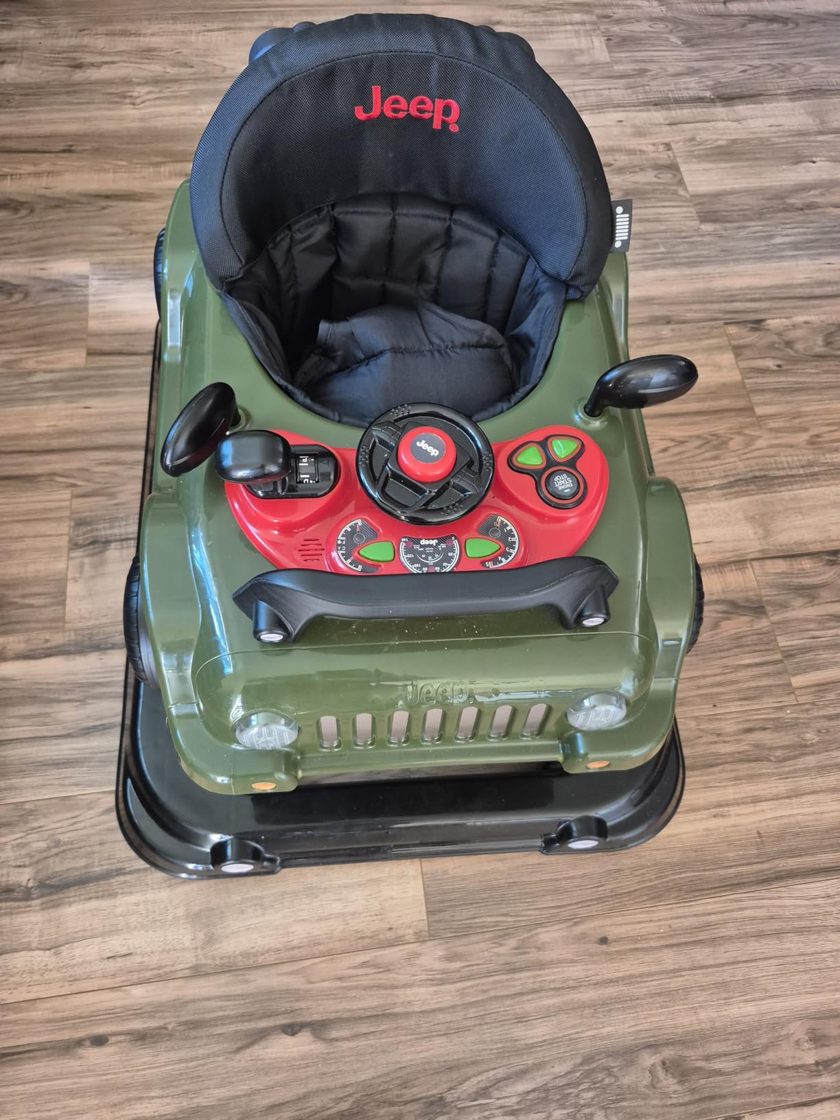 Jeep Classic Wrangler 3-in-1 Grow With Me Activity Walker - Features Music, Lights, Removable Play Tray, Push Walker Mode, Converts into Rolling Car Toy, Anniversary Green customer photo 1