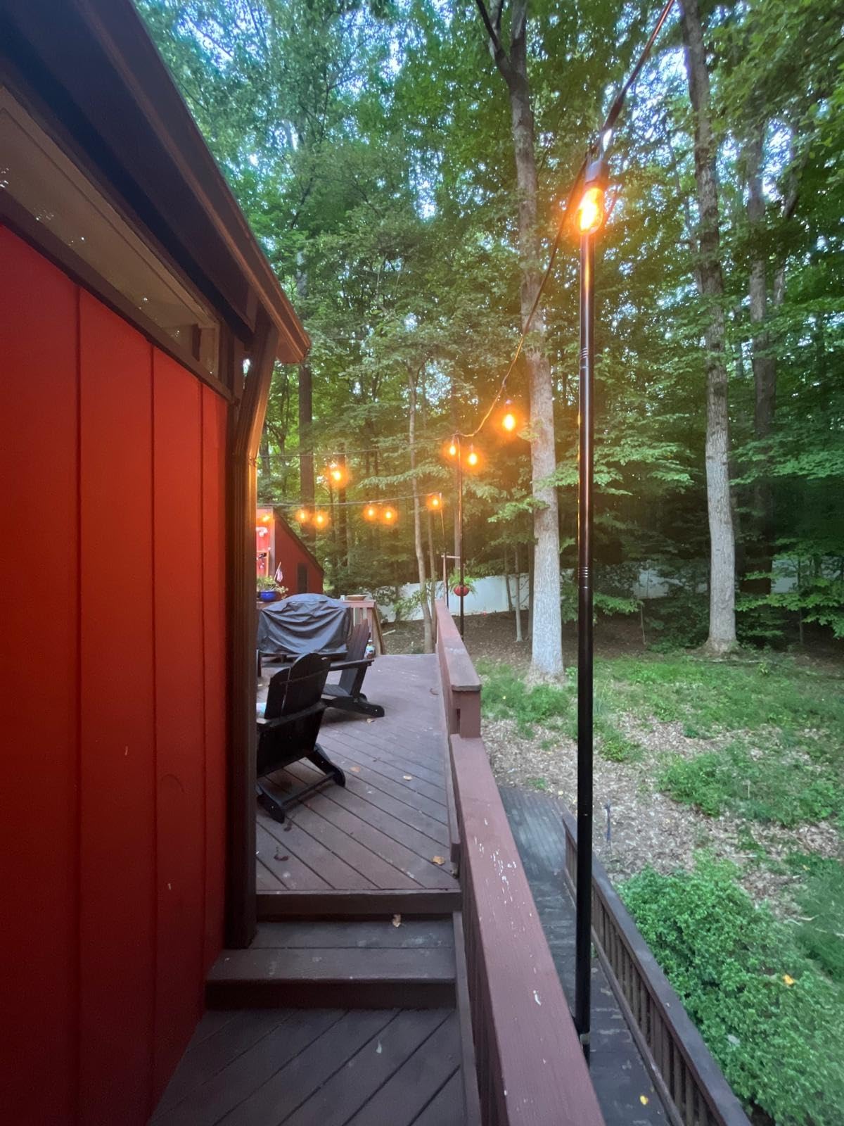 Brightech Ambience Pro - Waterproof LED Outdoor String Lights - 15 Hanging, Dimmable 2W Vintage Edison Bulbs - 48 Ft Commercial Grade Patio Lights Create Cafe Ambience in Your Backyard customer photo 2