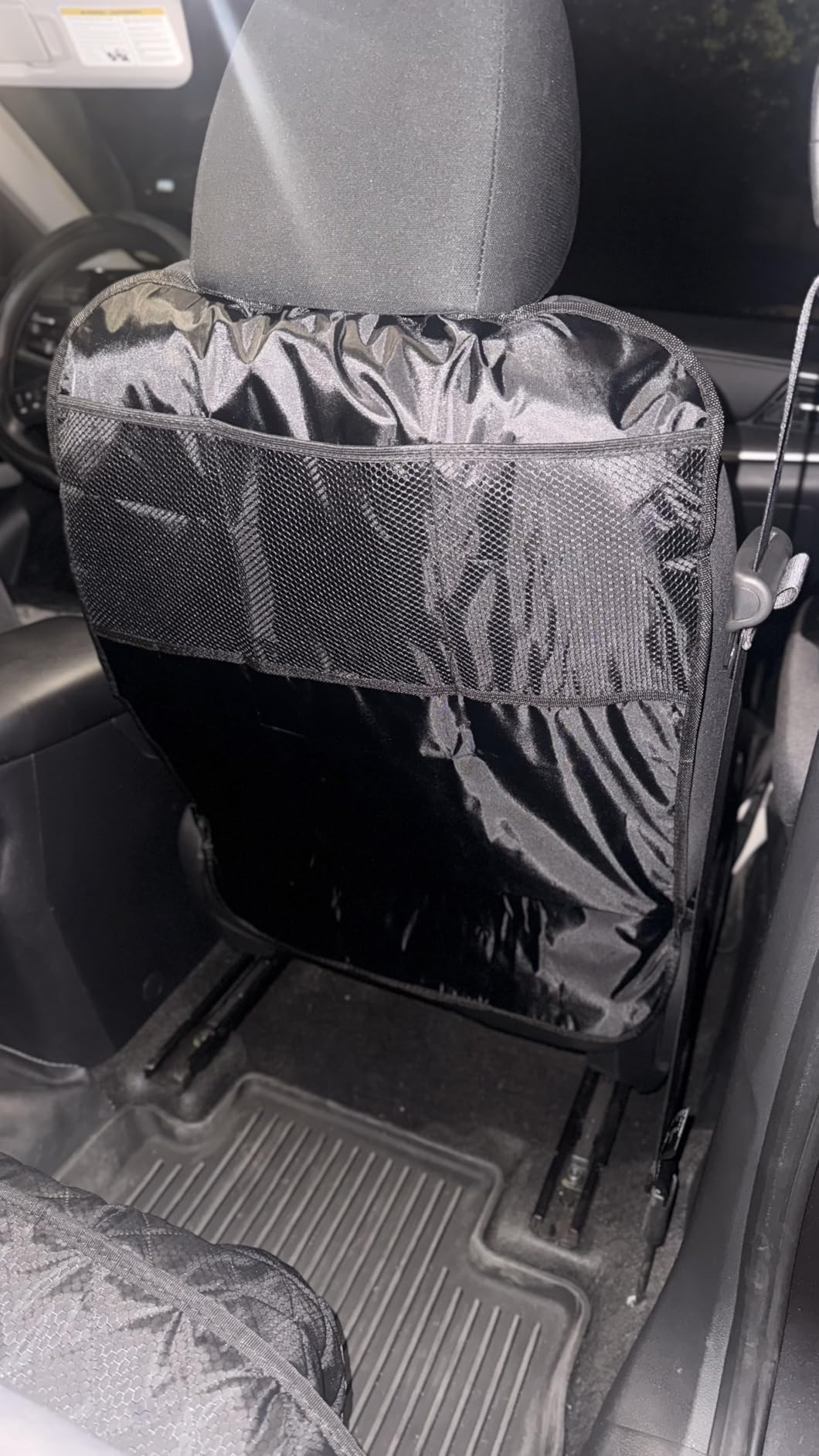 lebogner Back Seat Cover For Kids + 3 Pocket Storage Organizer, 2 Pack X-Large Waterproof Kick Mats Backseat Protector, Car Seat Back Protectors For Vehicles To Protect From Dirt, Mud & Scratches customer photo 2