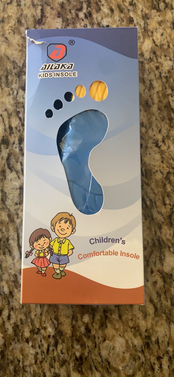 Ailaka Kids Orthotic Cushioning Arch Support Shoe Insoles, Children Pu Foam Inserts for Flat feet, Plantar Fasciitis, Feet Heel Pain Relief Blue customer photo 1