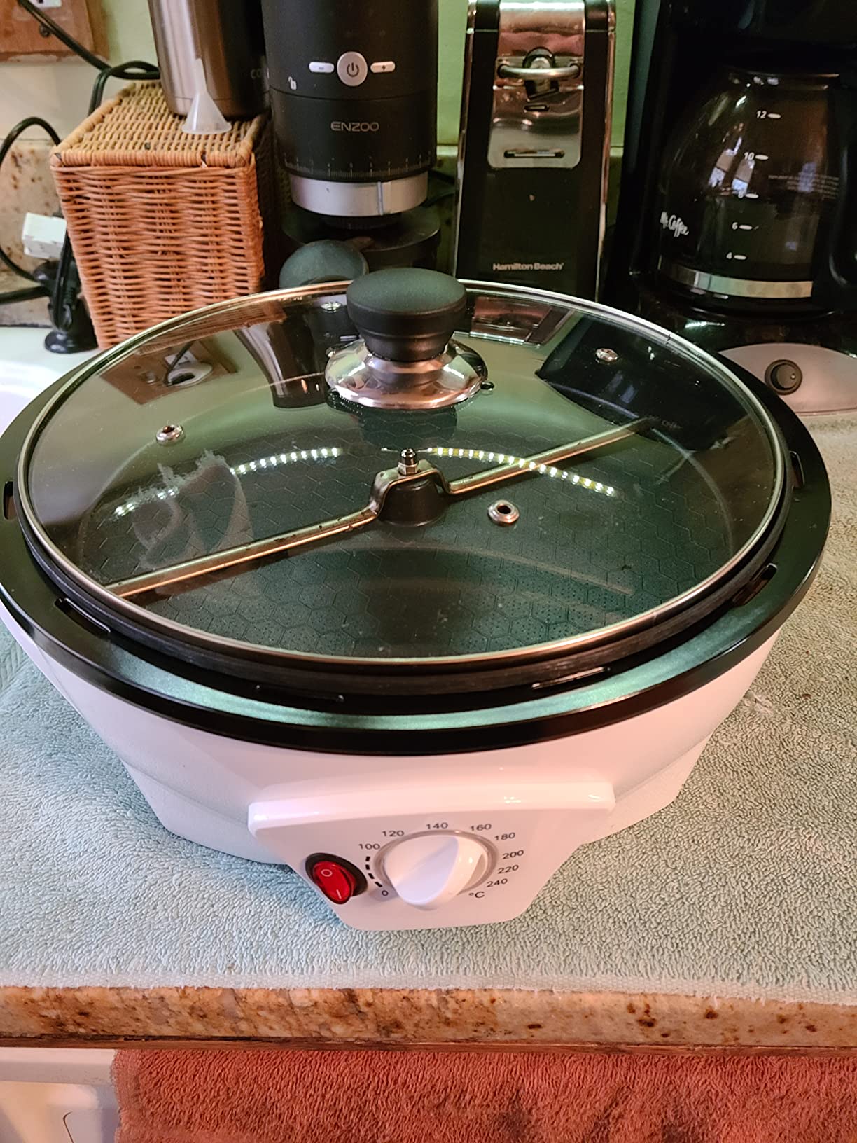JIAWANSHUN Electric Coffee Bean Roaster Machine for Home Use,1.1lb Capacity customer photo 2