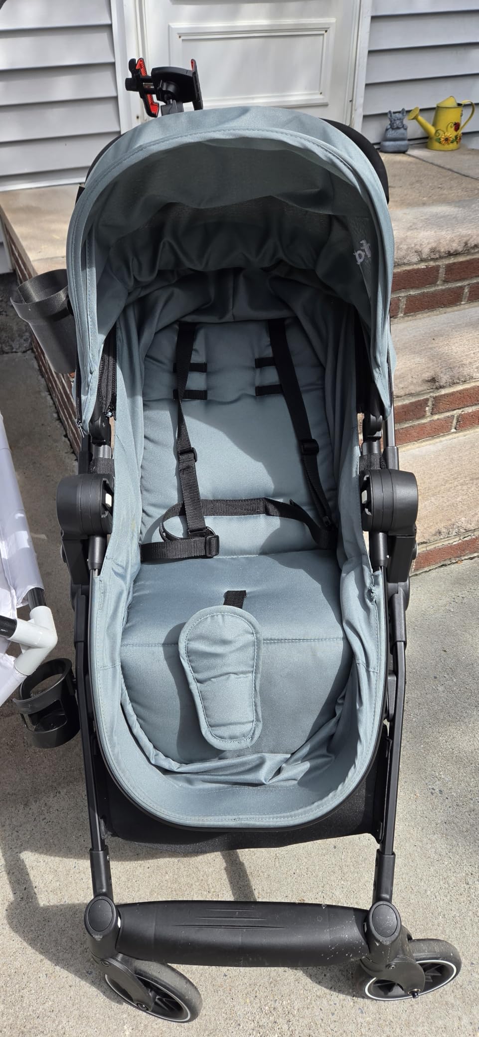 INFANS 2 in 1 Baby Stroller, High Landscape Infant Stroller & Reversible Bassinet Pram, Foldable Pushchair with Adjustable Canopy, Storage Basket, Cup Holder, Suspension Wheels (Pink) customer photo 1