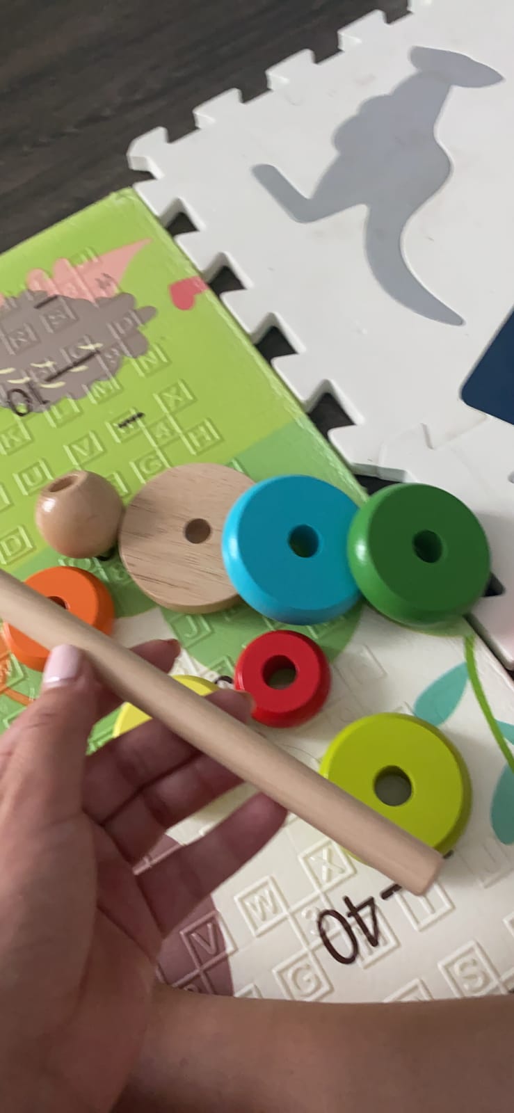 Stacking Rings Toy Wooden Rainbow Stacker customer photo 1