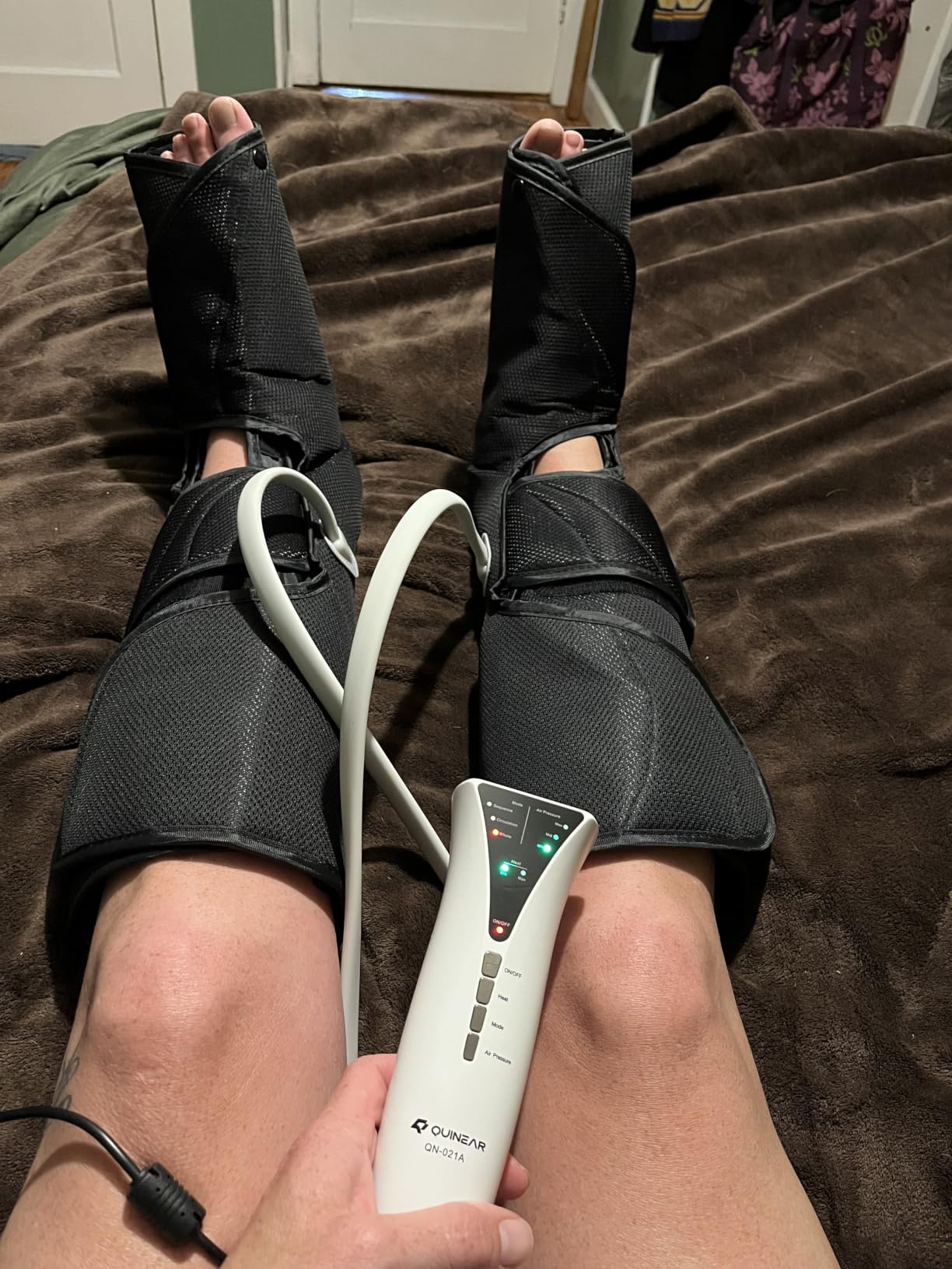 QUINEAR Air Compression Leg Massager with Heat for Circulation FSA-HSA customer photo 1