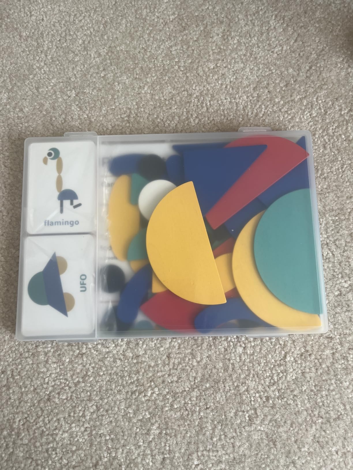 LiKee Wooden Shape Puzzle, 36 Blocks & 60 Cards, Montessori Toy for Kids 3+ | open-end customer photo 1