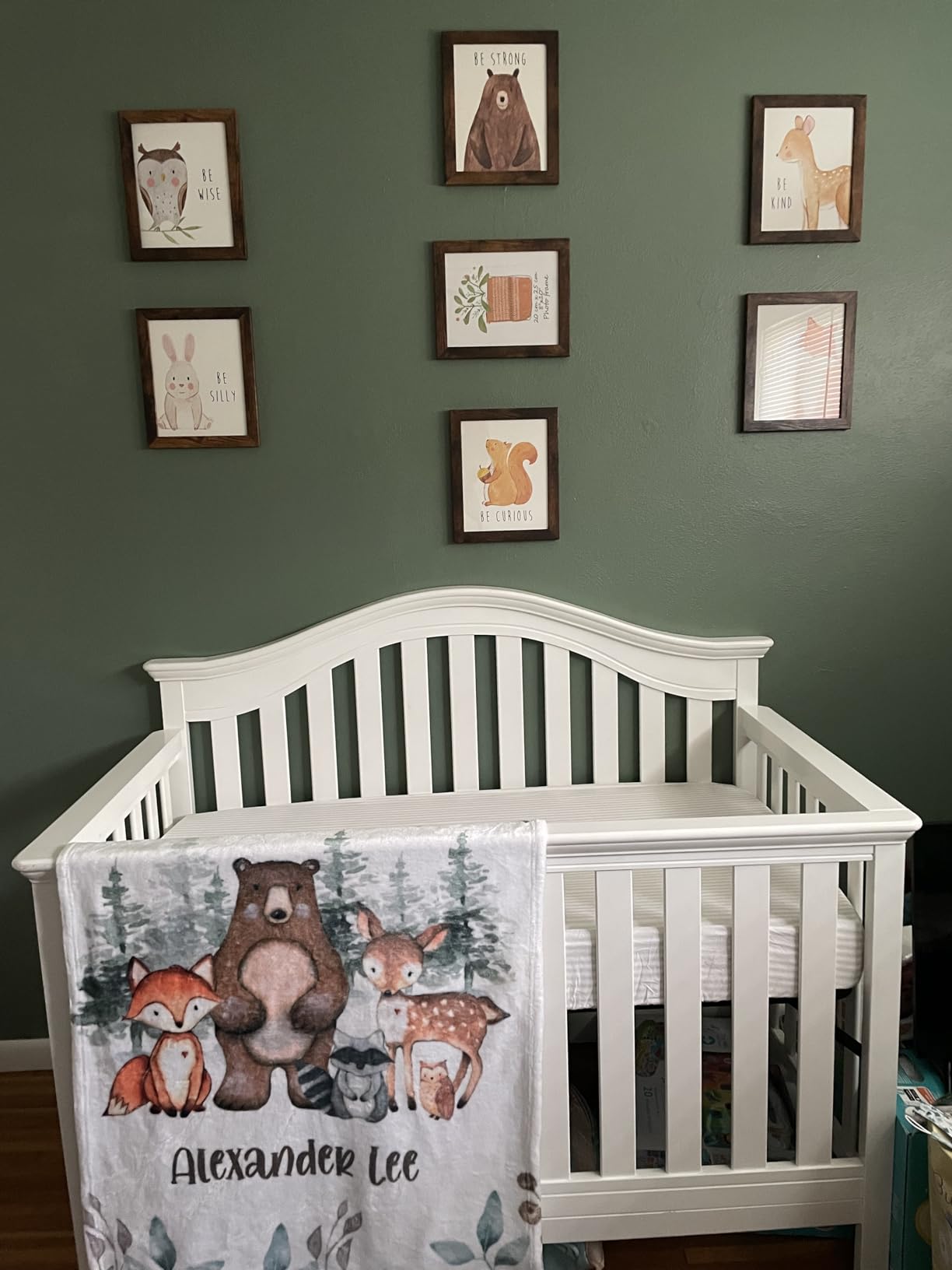 Set of 6 Baby Animal Nursery Wall Art Prints - Cute & Inspirational Decor for Baby Girls & Boys, Kids Room, Playroom, Nursery - Unframed 8x10 Inch Posters - Woodland Animal Nursery Decor customer photo 1