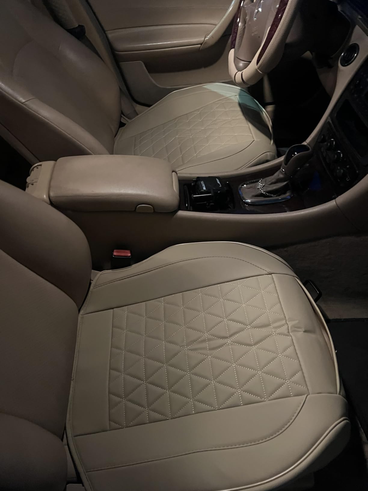 Black Panther Luxury Faux Leather Car Seat Cover Front Bottom Seat Cushion Cover, Anti-Slip and Wrap Around The Bottom, Fits 95% of Vehicles - 1 Piece,Black customer photo 1