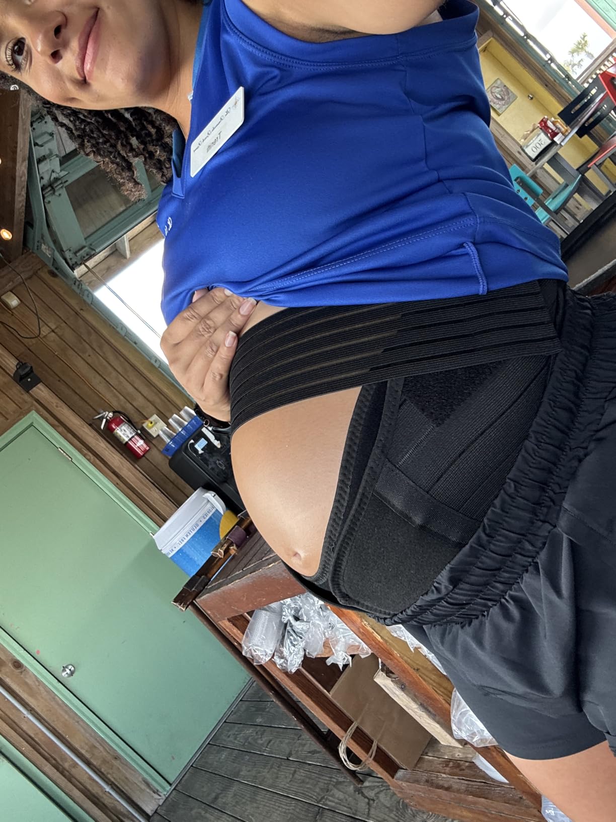 BABYGO® Pregnancy Support Belt – Maternity Belly Band for Back, Pelvic & Hip Pain Relief | Adjustable Bump Support customer photo 1