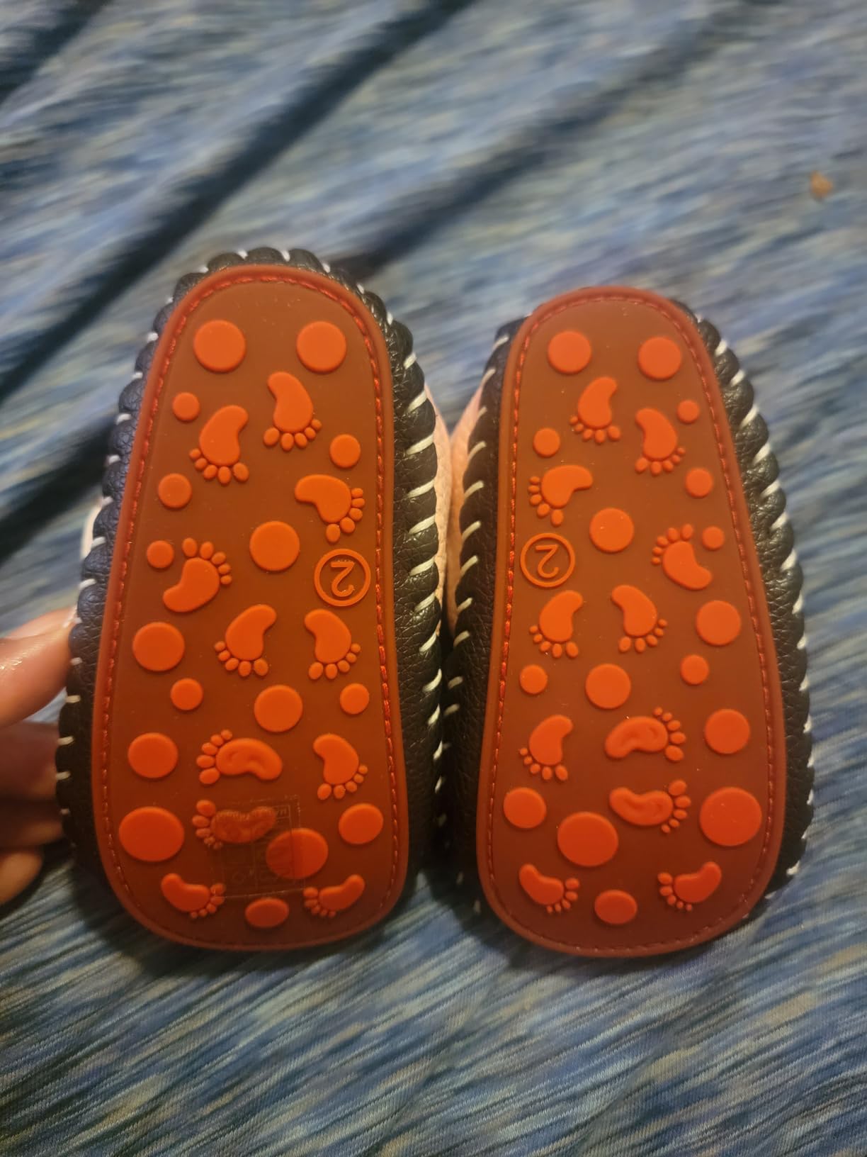 HsdsBebe Baby Boys Girls Pu Leather Hard Bottom Walking Sneakers Toddler Rubber Sole First Walkers Infant Cartoon Slippers Crib Shoes customer photo 1