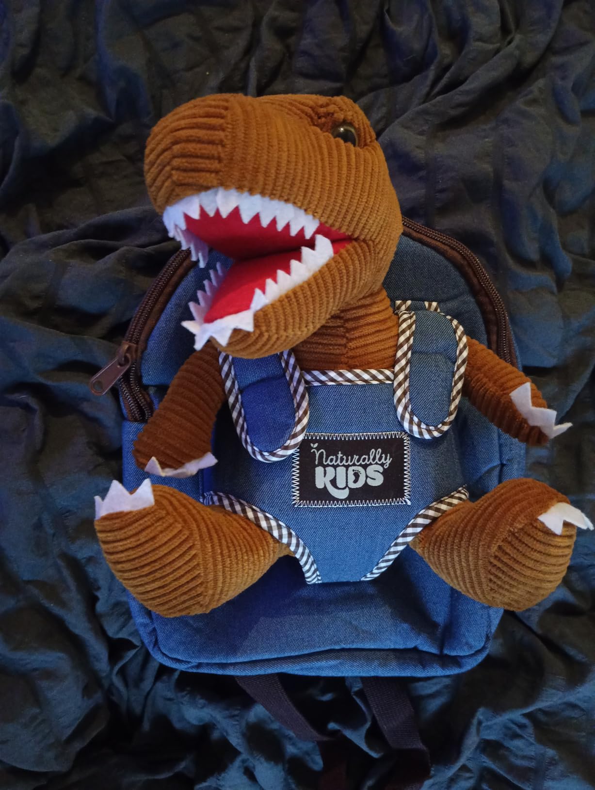 Naturally KIDS Toddler Backpack w. Plush Dinosaur Toy, Kids Gift 2 3 4 5 customer photo 2