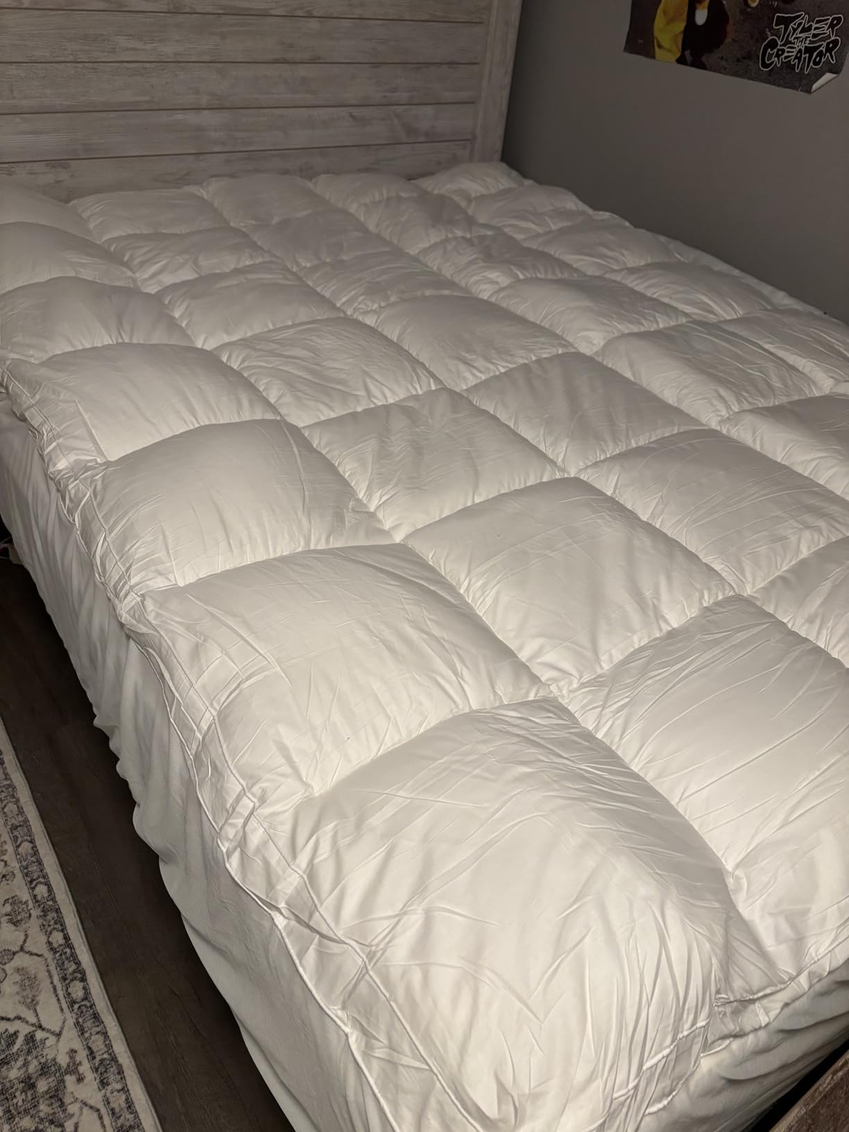 COONP Twin Mattress Topper, Cotton Extra Thick Pillow Top Mattress Pad | 100% Cotton Top Bed Topper Protector, Cooling Mattress Cover for Back Pain, Soft Breathable for Hot Sleeper, White customer photo 1