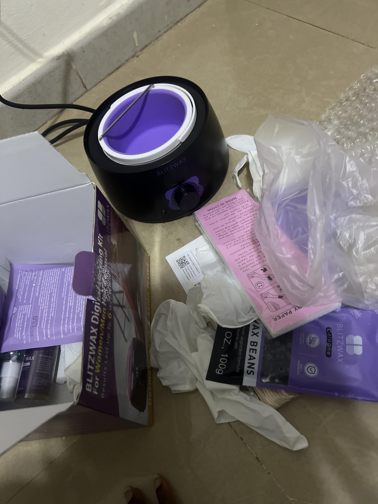 BLITZWAX Waxing Kit for Women, Wax Warmer, Brazilian Bikini 28 Items customer photo 2
