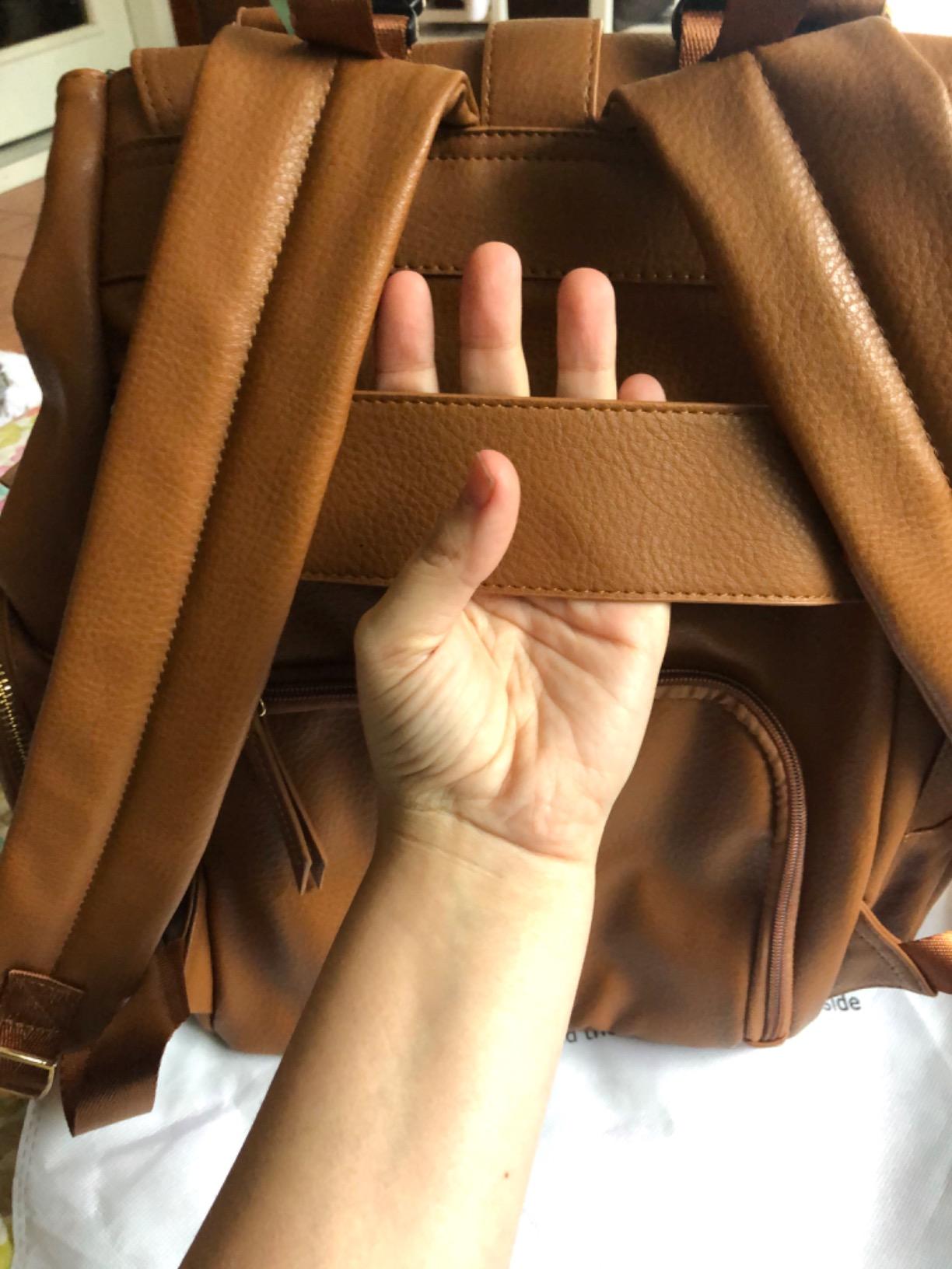 MOMINSIDE Diaper Bag Backpack Leather Baby Bag pañaleras para bebe customer photo 2