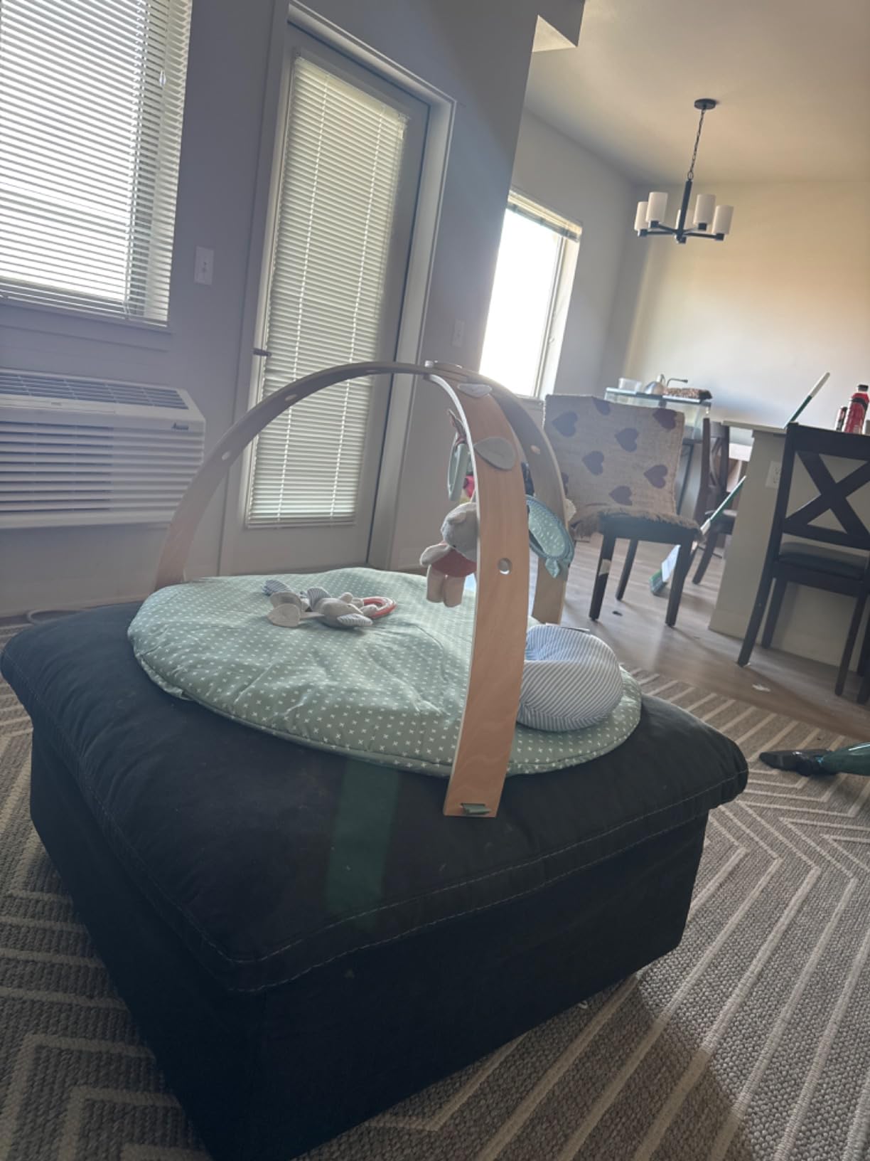 Ingenuity Cozy Spot Reversible Duvet Activity Gym & Play Mat with Wooden Toy bar - Loamy, Newborn and up customer photo 1