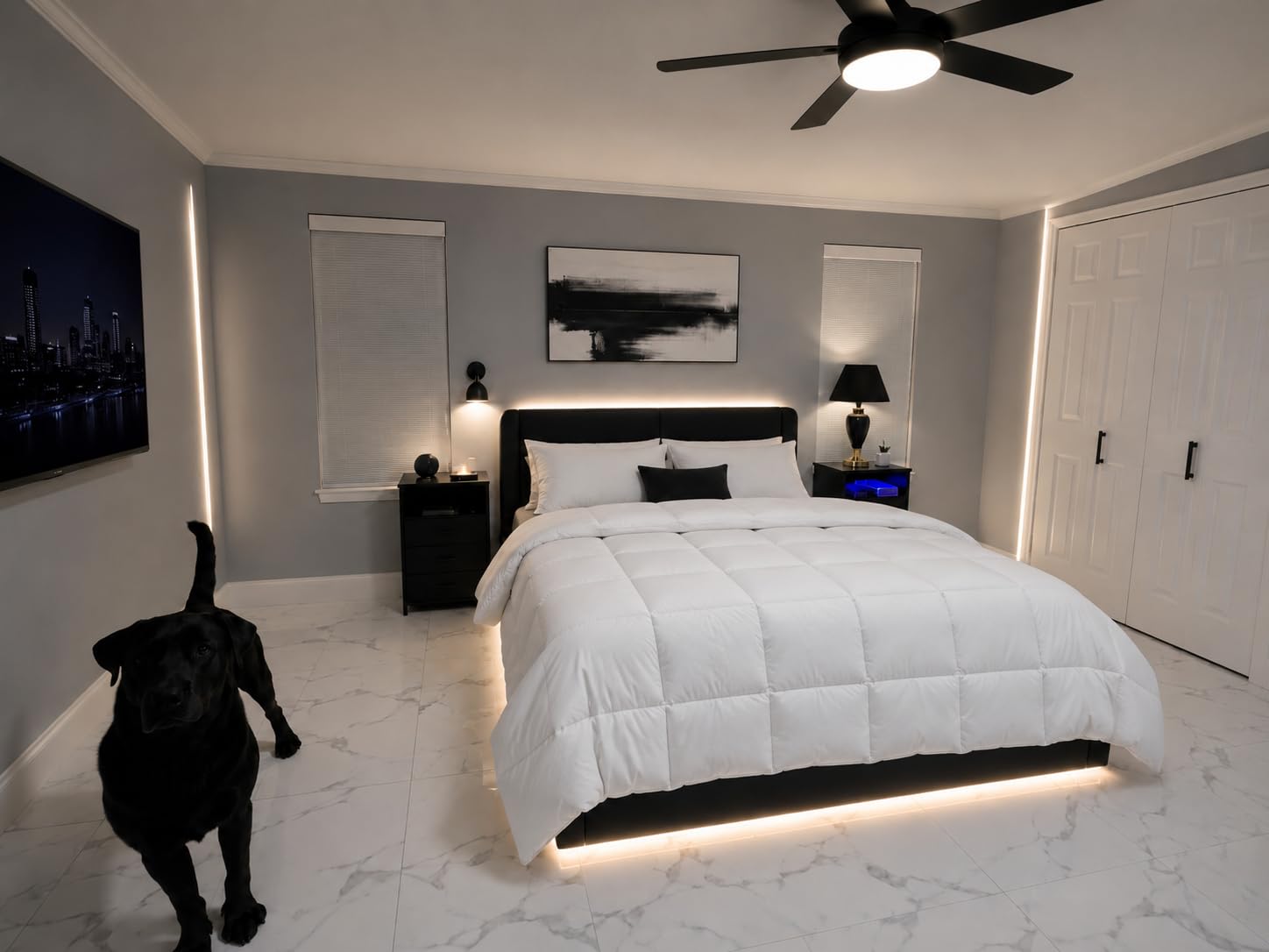 Serta Goose Feather Down Fiber Comforter Queen Size - 100% Cotton Cover Duvet Insert - Hotel Luxury Hypoallergenic Bedding Comforter Extra Warmth 90 x 90 Inch White customer photo 2