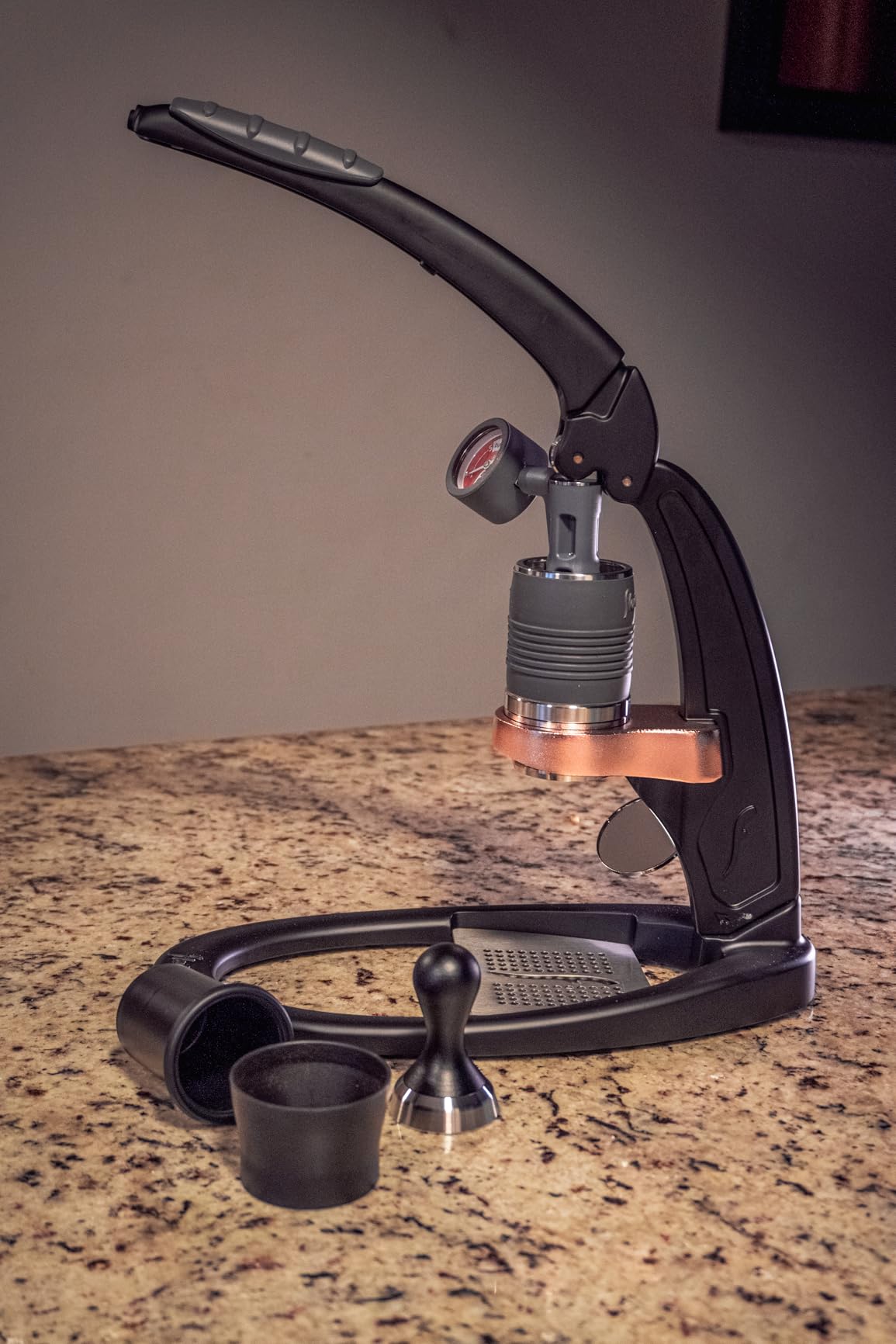 Flair UPDATED 49 PRO (Black) - All manual 49mm lever espresso maker with handled portafilter, pressure gauge and no plastics in brew path customer photo 2