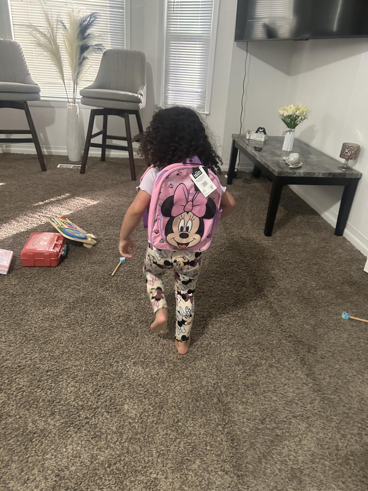 Disney Mini Backpack for Girls Toddlers 12x9” Preschool Backpack for Daycare Travel School Supplies Gifts for Girls (Pink Minnie 3D) customer photo 2