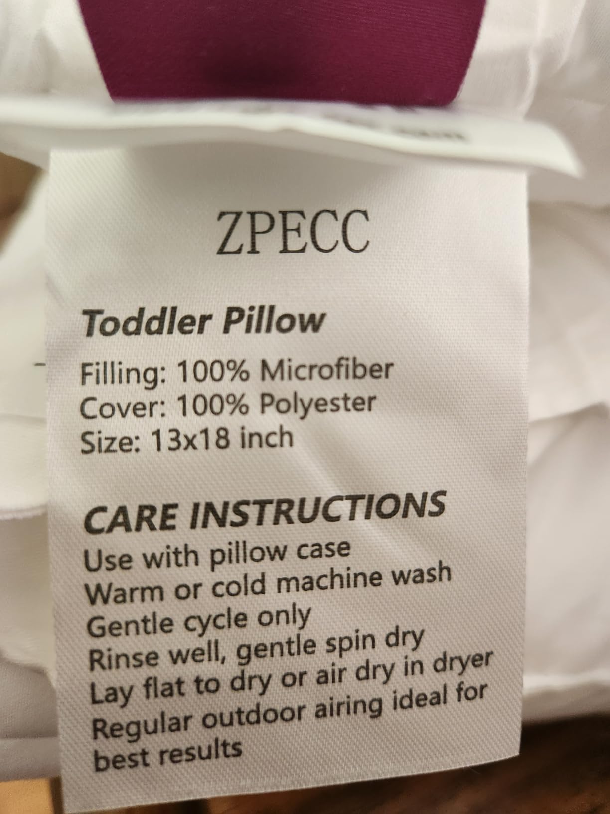 ZPECC Toddler Pillow with Pillowcase - 13x18 Organic Cotton Hypoallergenic Kids Pillow, Baby Essentials for Travel Crib Daycare Stroller (Intended for Age 2 and up) Pink Unicorn customer photo 2