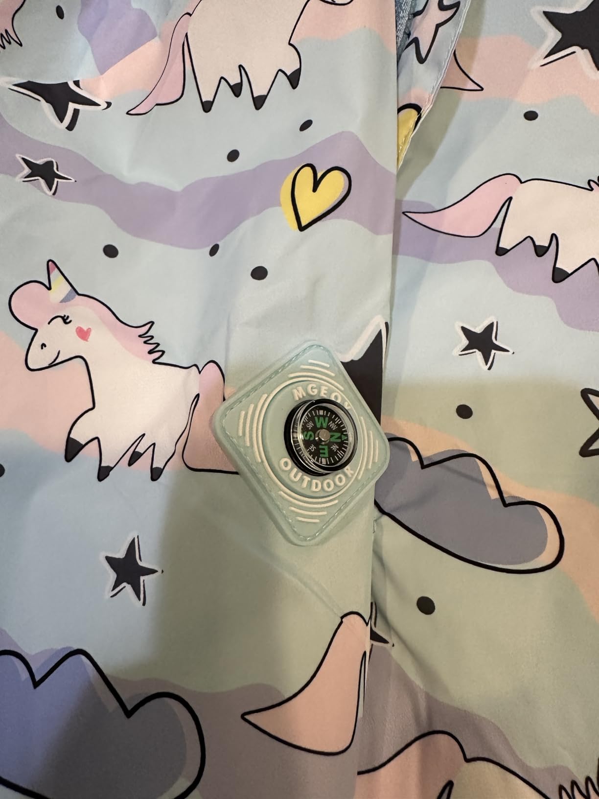 MGEOY Girls Rain Jacket Lightweight Waterproof Hooded Cotton Lined Raincoat Windbreaker for Kids Size 4-12 Years customer photo 2