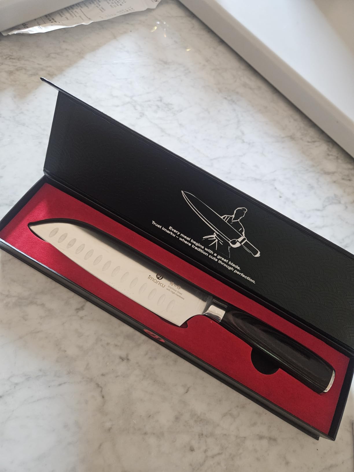 imarku Santoku Knife 7 Inch with Sharp Japanese High Carbon Stainless Steel customer photo 2