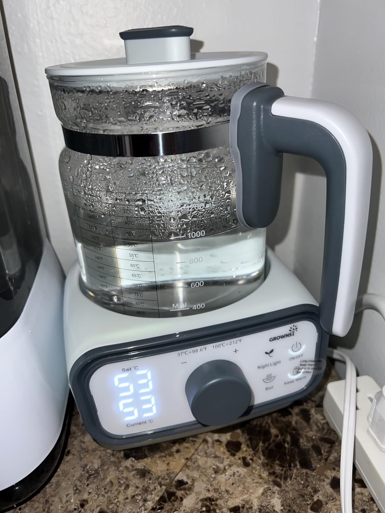 GROWNSY Baby Instant Warmer & Glass Water Boiler with LCD Display and Timer customer photo 2