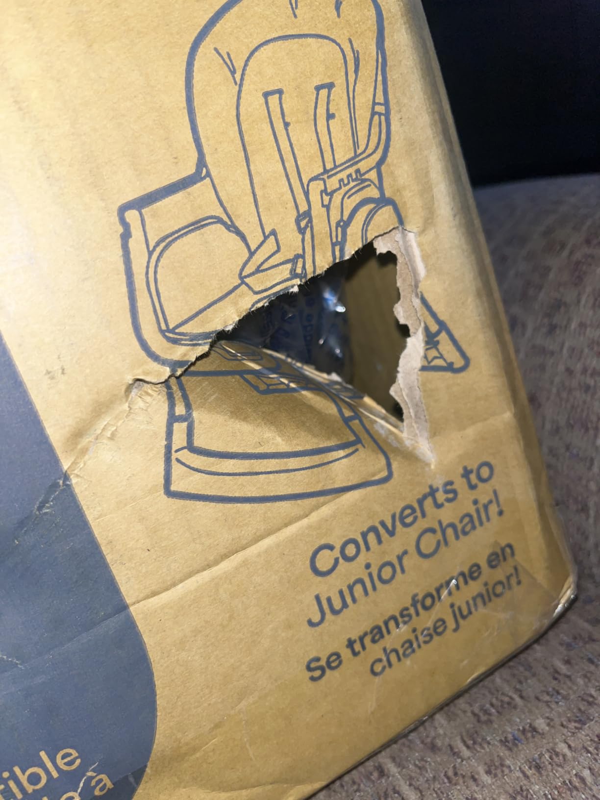 Dream On Me TableTalk 2-in-1 Convertible High Chair, 5-Point Harness, Gray | Dishwasher Safe Tray, Steel Frame, Easy to Clean Removable Seat Pad, For 6-36 months Toddlers, Compact & Quick Folding Design customer photo 1