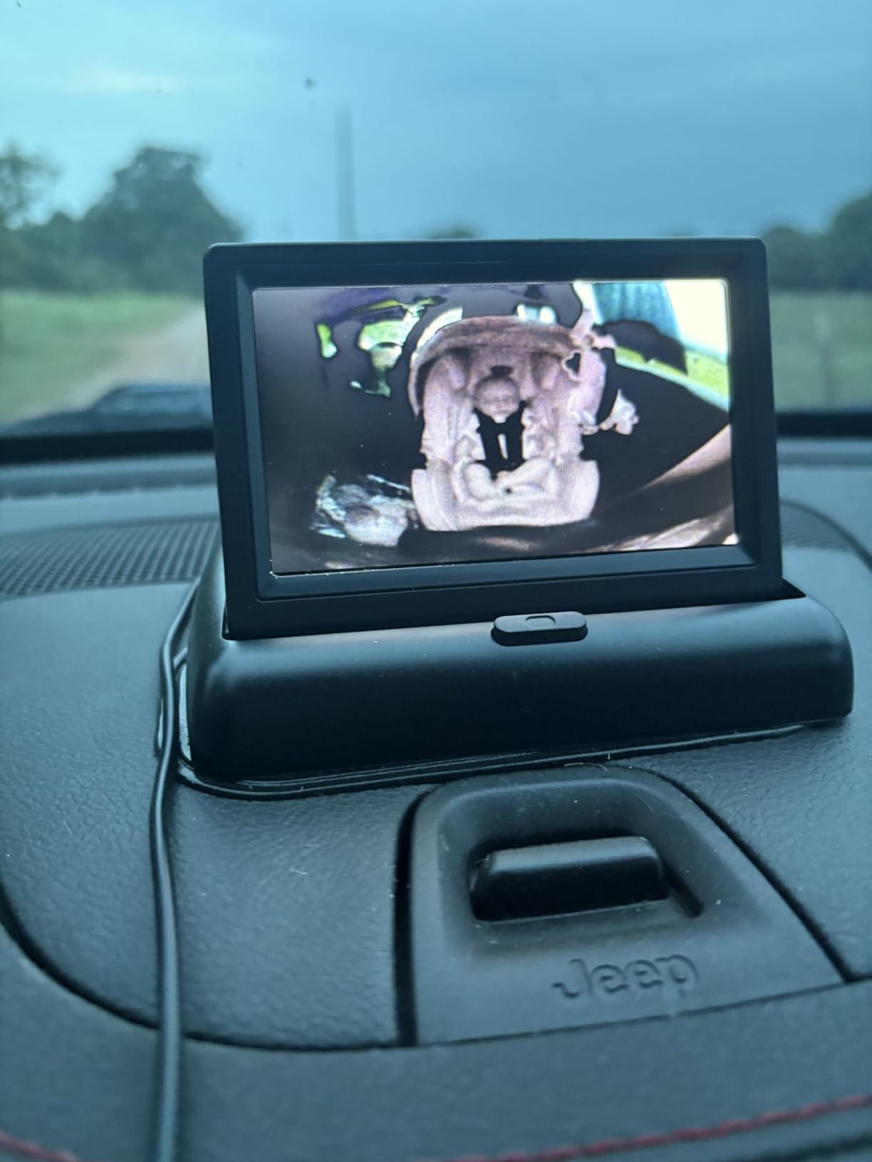 Baby Car Mirror with 4.3'' HD Night Vision Function Display, Safety Car Seat Camera with Wide Crystal Clear View, Easily Observe The Baby’s Move(Not USB) customer photo 1
