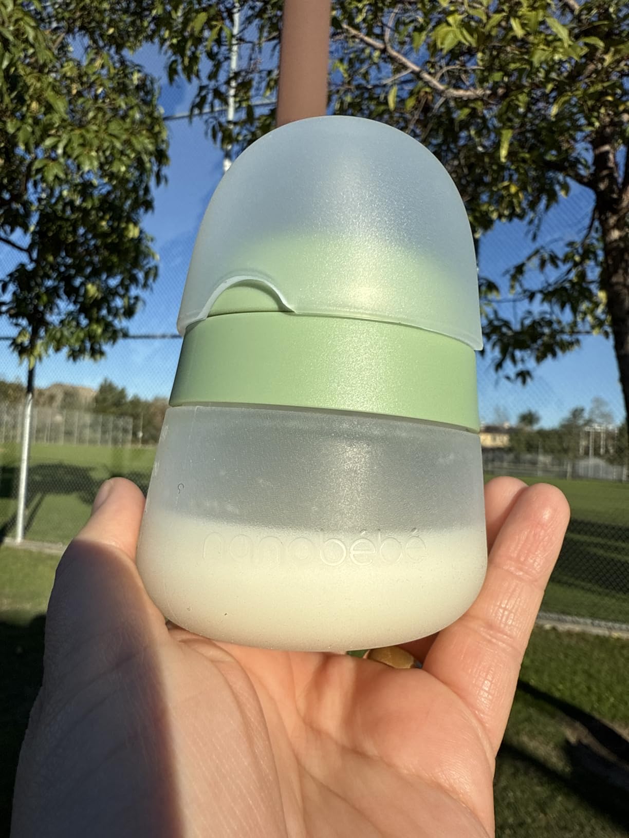 Nanobebe Flexy Silicone Baby Bottle, Anti-Colic, Natural Feel, Non-Collapsing Nipple, Non-Tip Stable Base, Easy to Clean, 3-Pack, White, 9oz customer photo 1