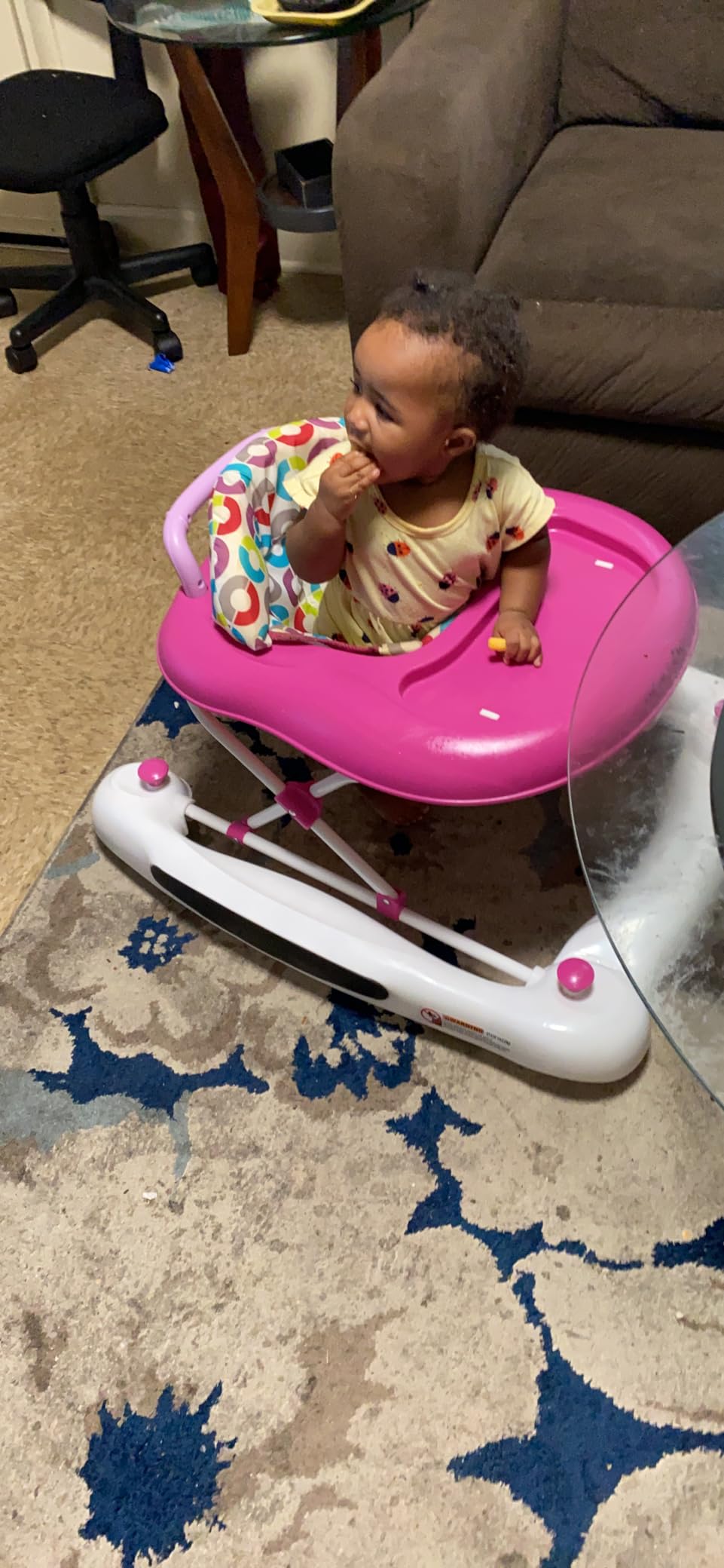 Dream On Me Go-Getter Baby Walker with Rear Push Handle, Easy to Fold, Pink customer photo 1