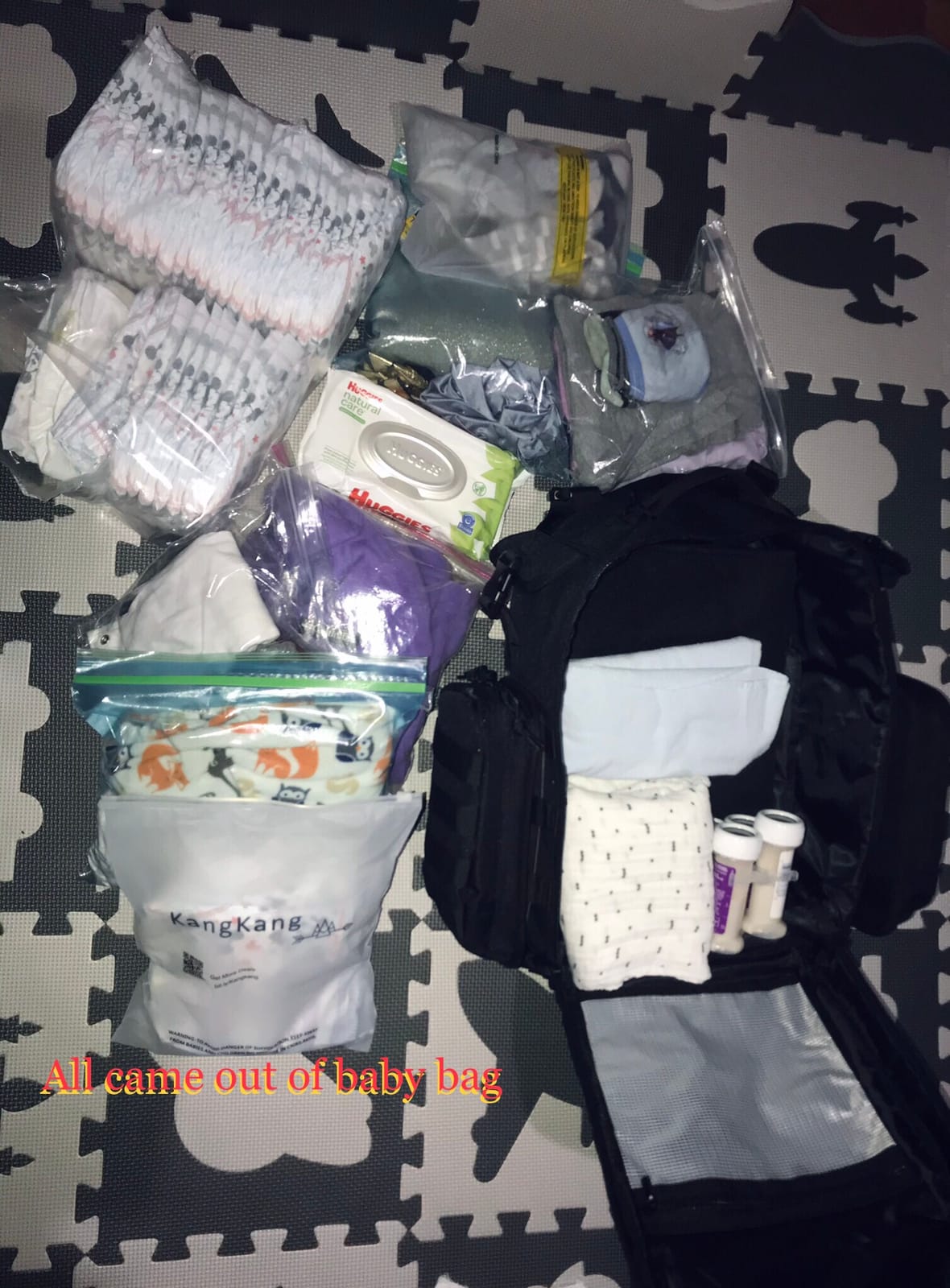 Dinictis Dad Diaper Bag Backpack with Diaper Changing Mat - Tropical Black customer photo 2
